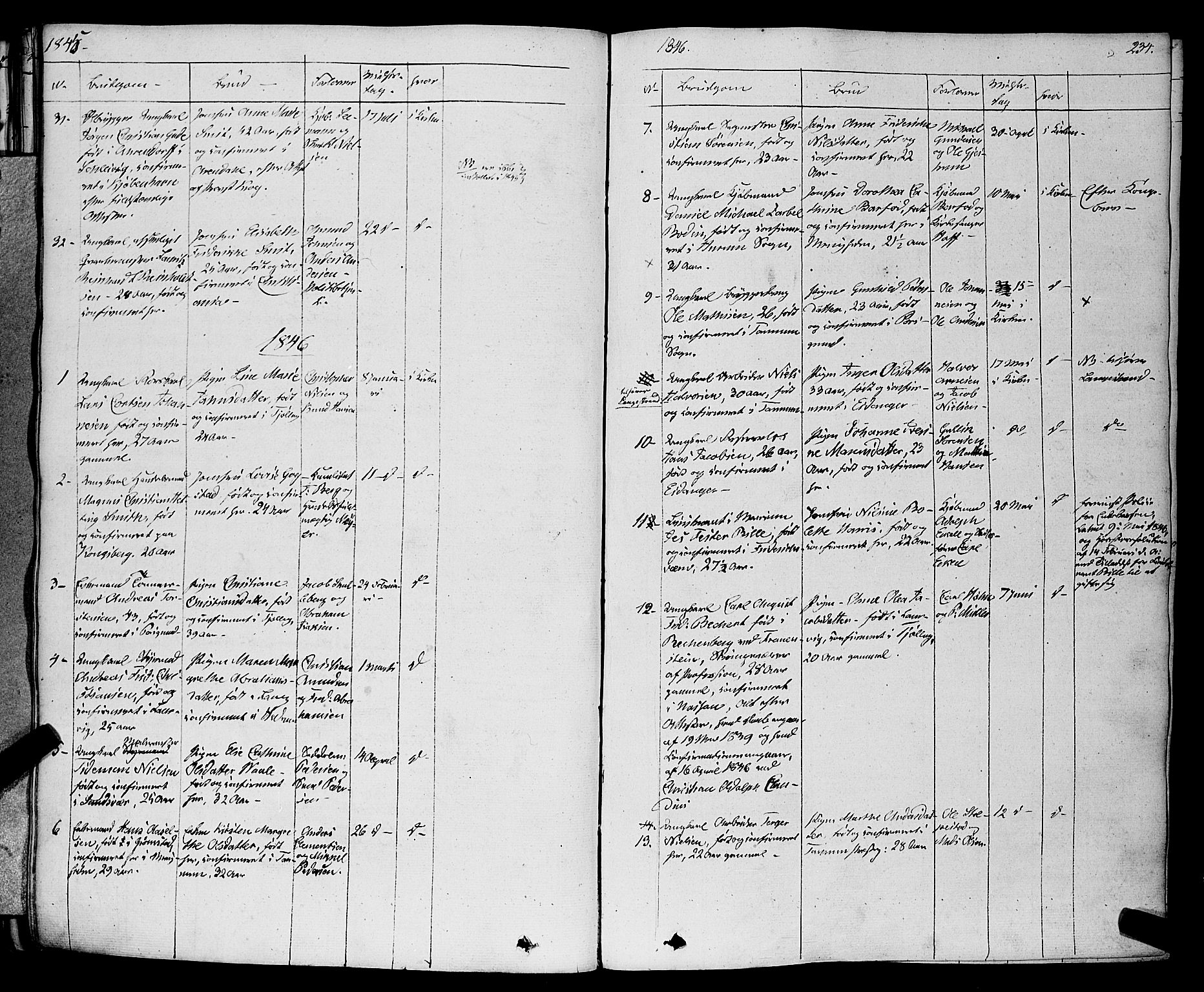 Larvik kirkebøker, AV/SAKO-A-352/F/Fa/L0002: Ministerialbok nr. I 2, 1825-1847, s. 234
