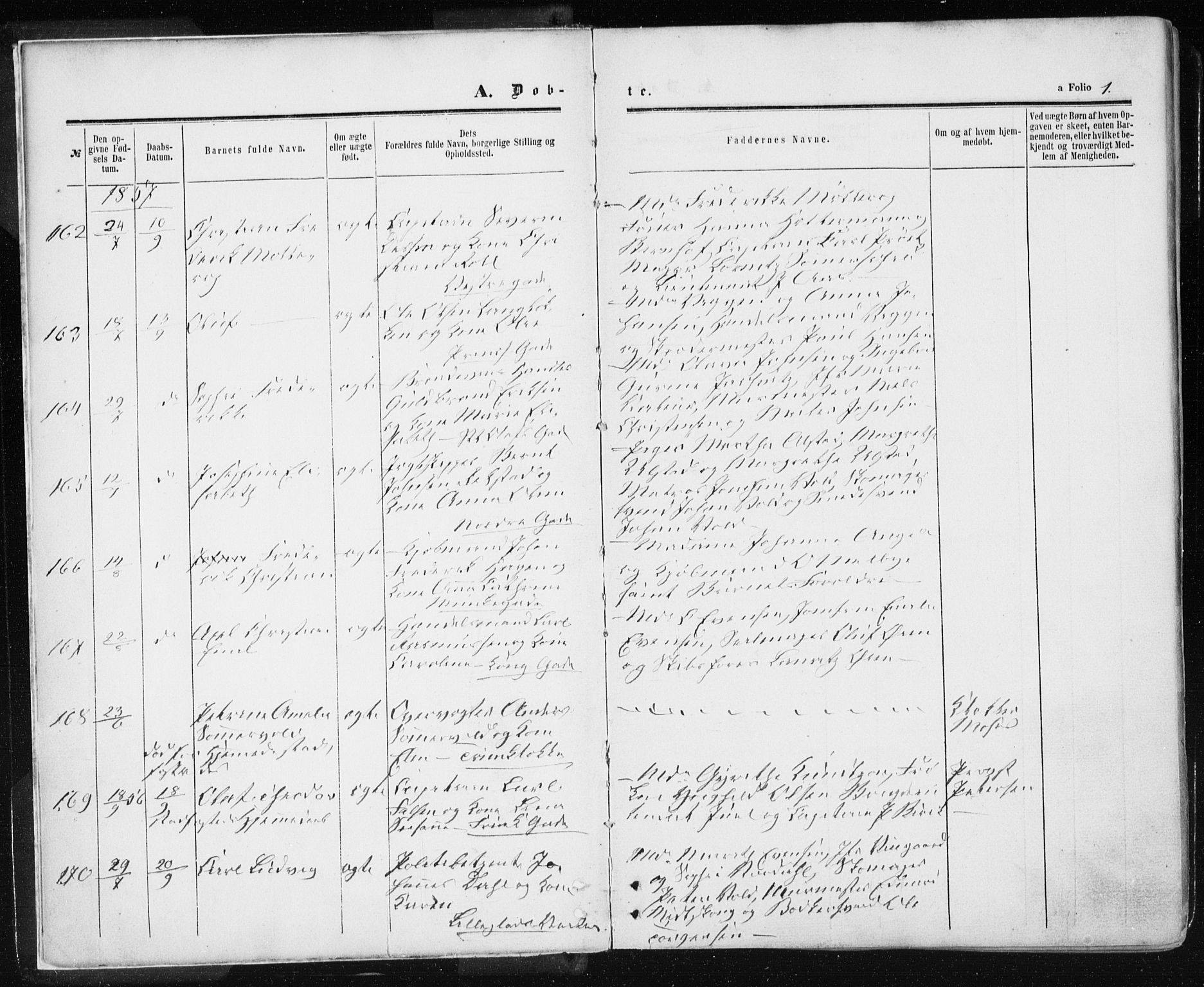 Ministerialprotokoller, klokkerbøker og fødselsregistre - Sør-Trøndelag, AV/SAT-A-1456/601/L0053: Ministerialbok nr. 601A21, 1857-1865, s. 1