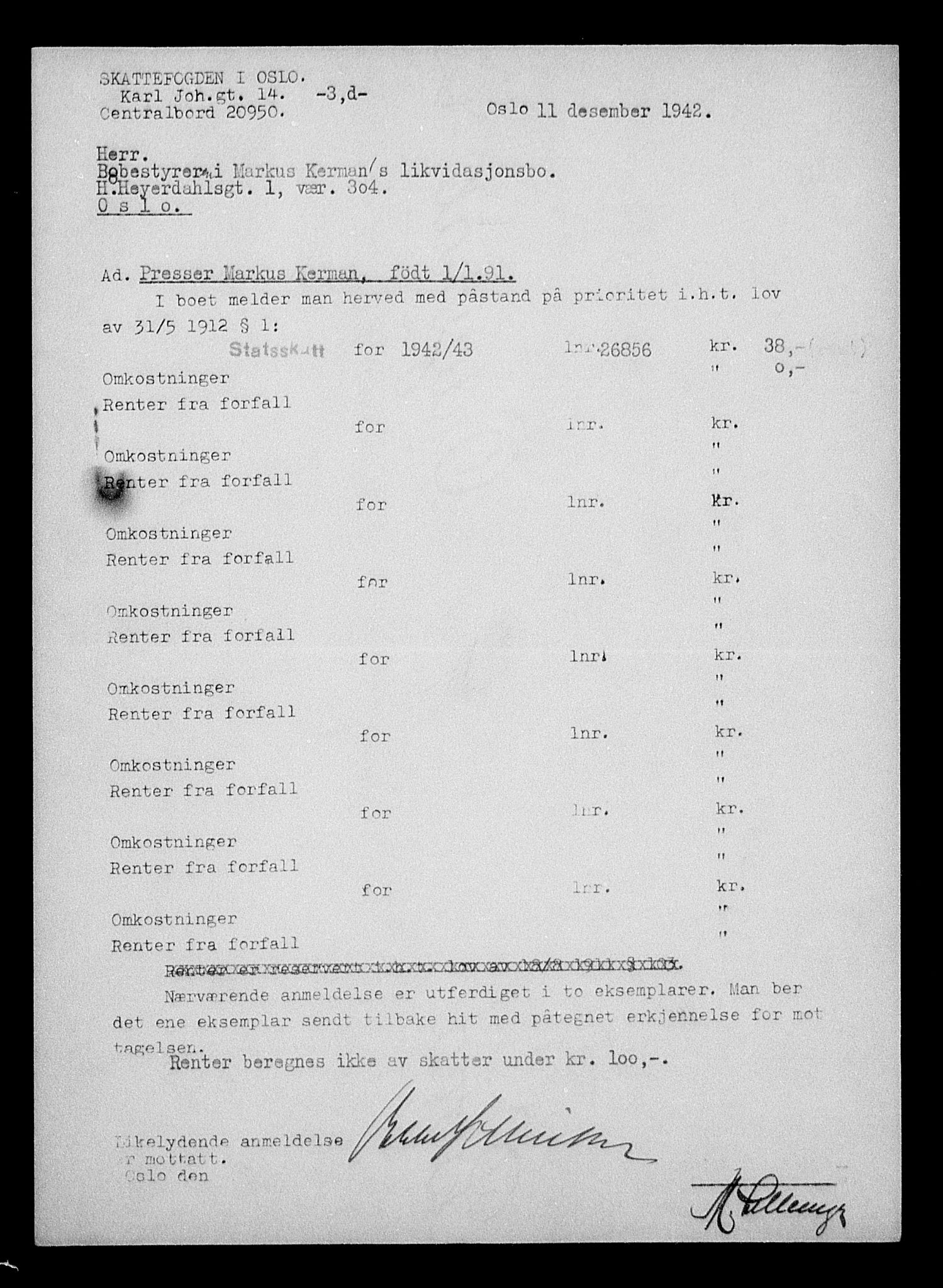Justisdepartementet, Tilbakeføringskontoret for inndratte formuer, AV/RA-S-1564/H/Hc/Hcc/L0951: --, 1945-1947, s. 38