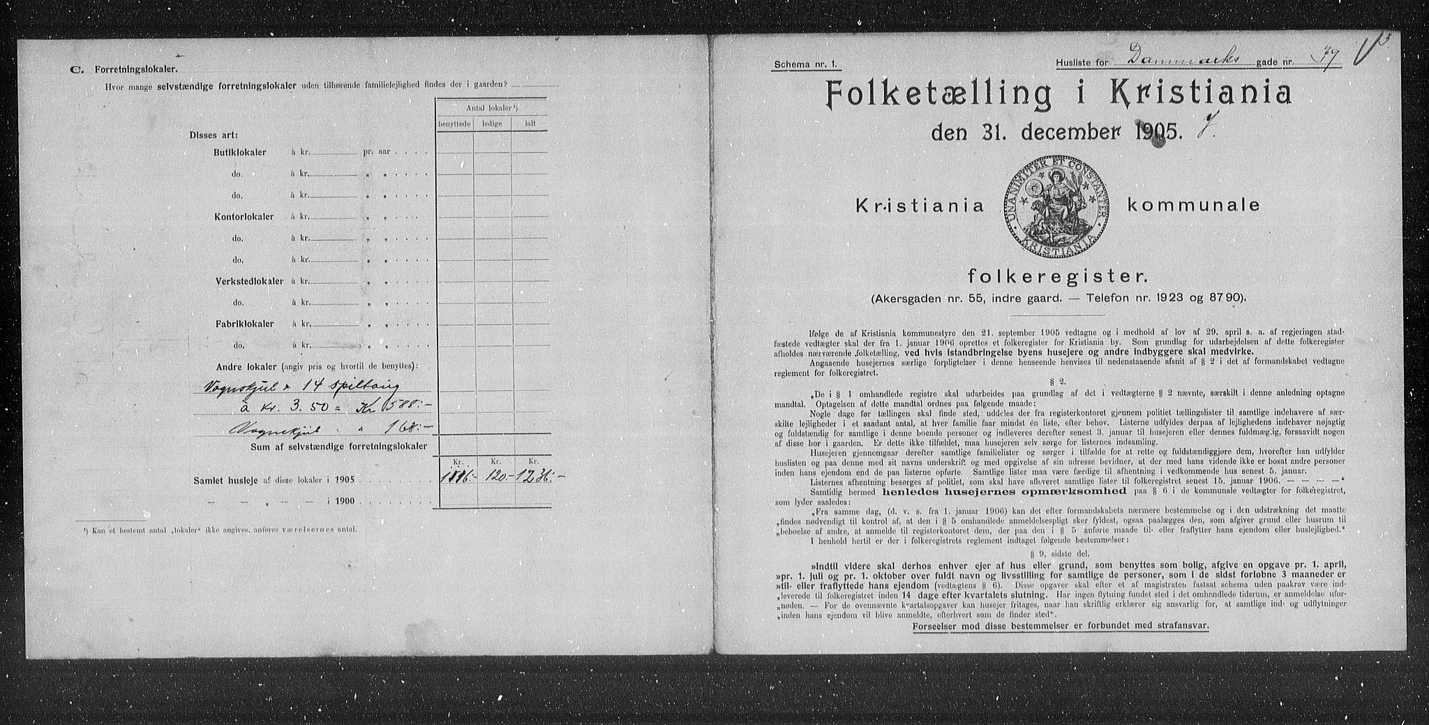 OBA, Kommunal folketelling 31.12.1905 for Kristiania kjøpstad, 1905, s. 7752
