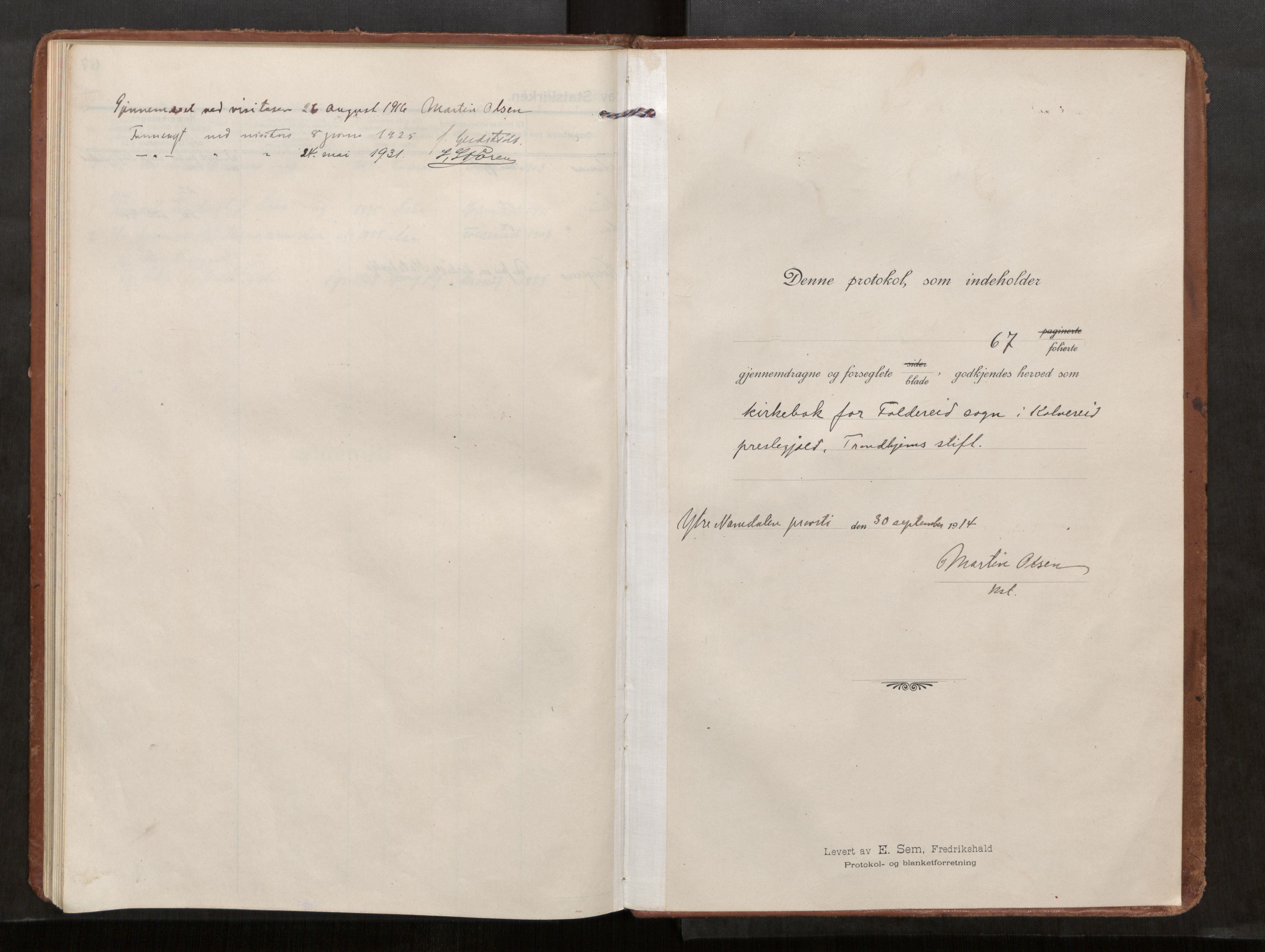 Kolvereid sokneprestkontor, SAT/A-1171/H/Ha/Haa/L0002: Ministerialbok nr. 2, 1914-1926
