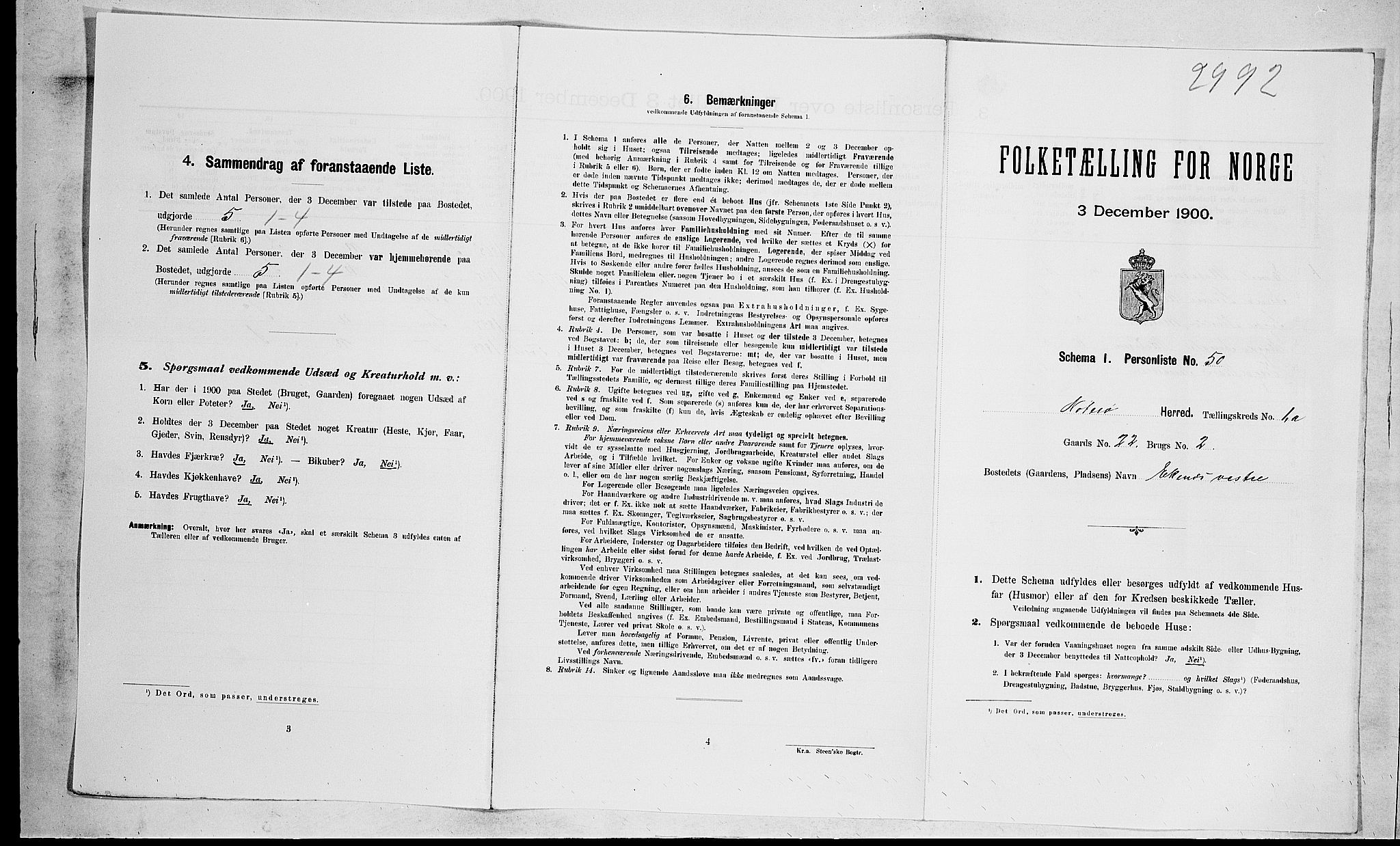 RA, Folketelling 1900 for 0722 Nøtterøy herred, 1900, s. 276