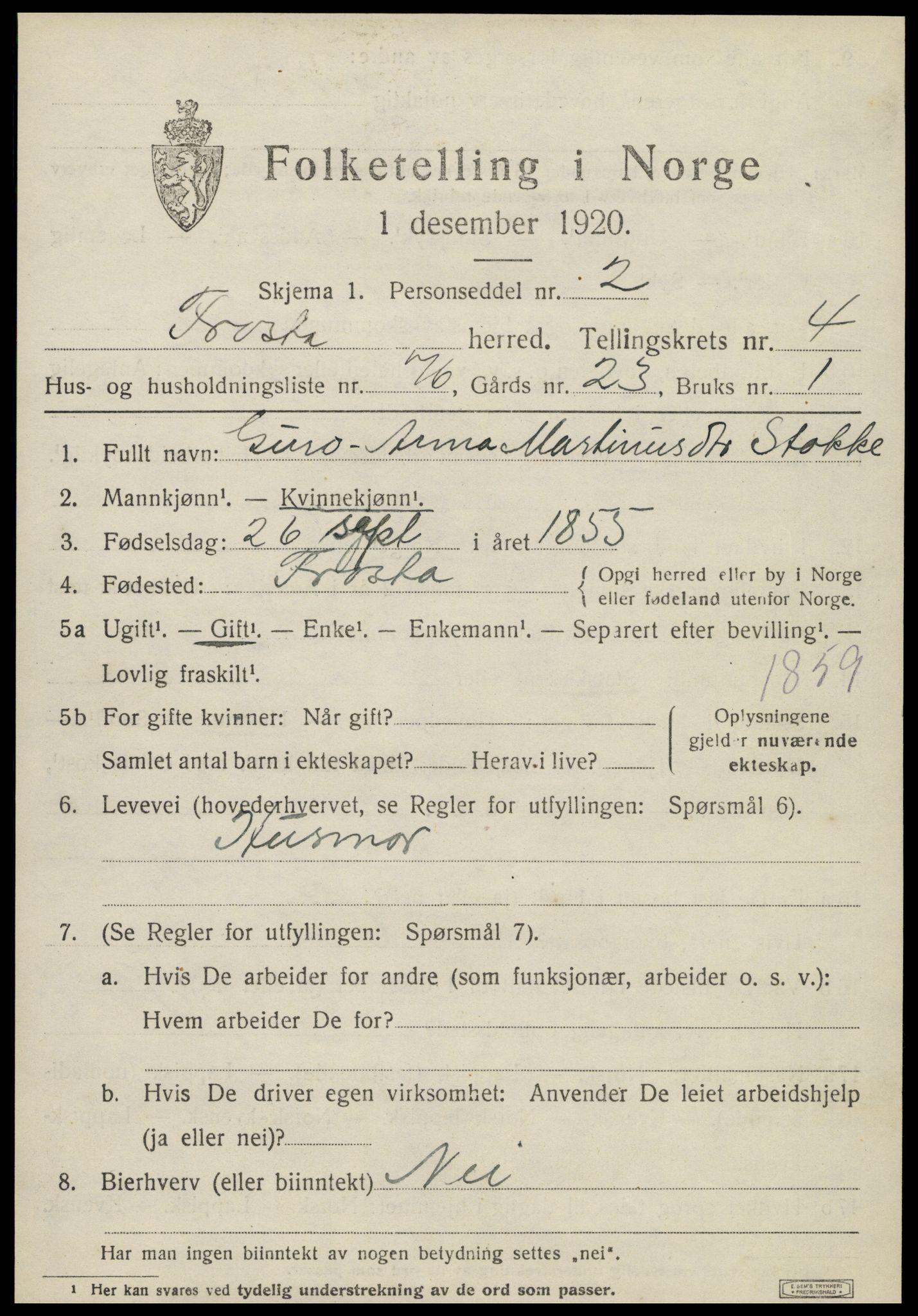 SAT, Folketelling 1920 for 1717 Frosta herred, 1920, s. 5616