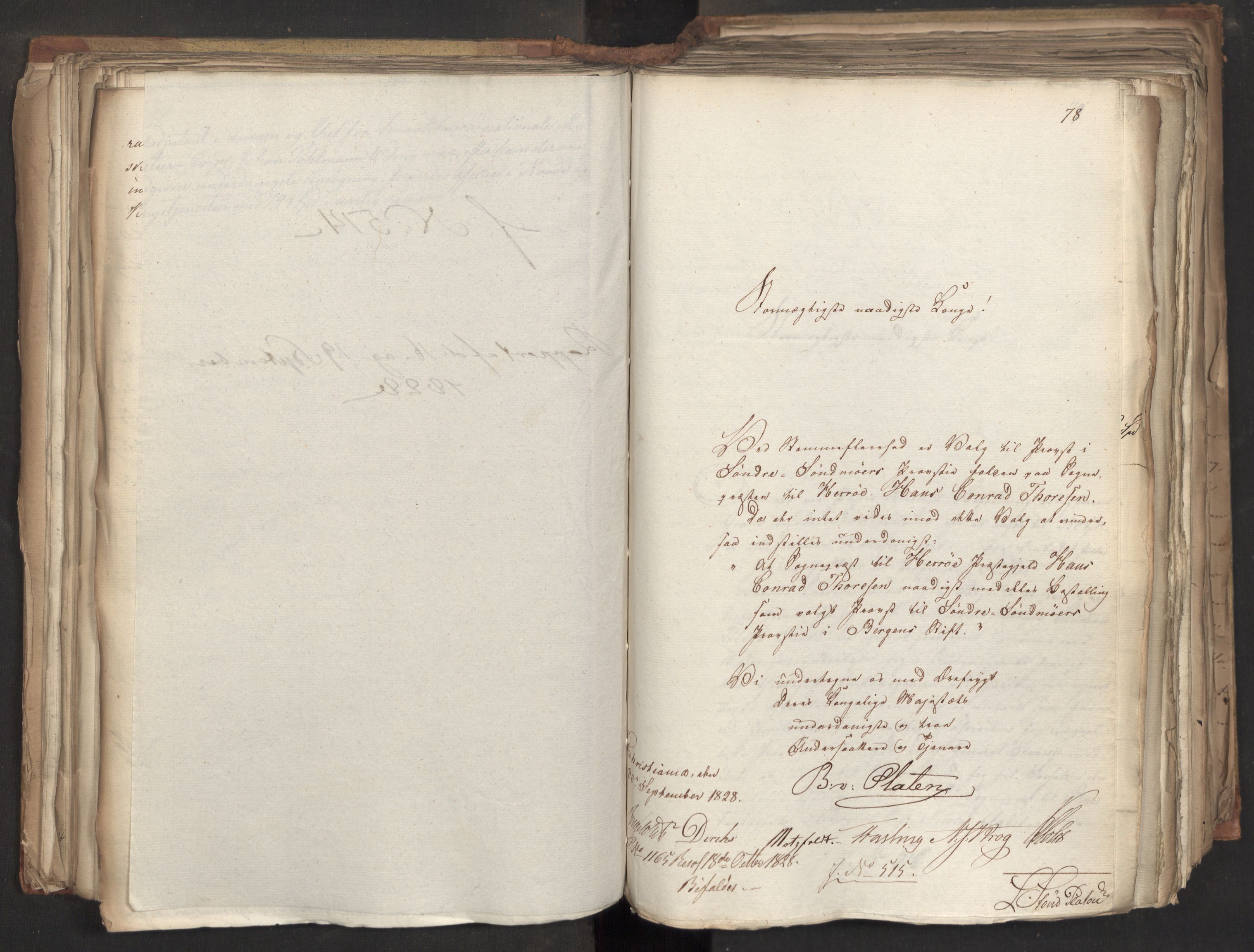 Statsrådsavdelingen i Stockholm, AV/RA-S-1003/D/Da/L0056: Regjeringsinnstillinger nr. 436-650, 1828, s. 205