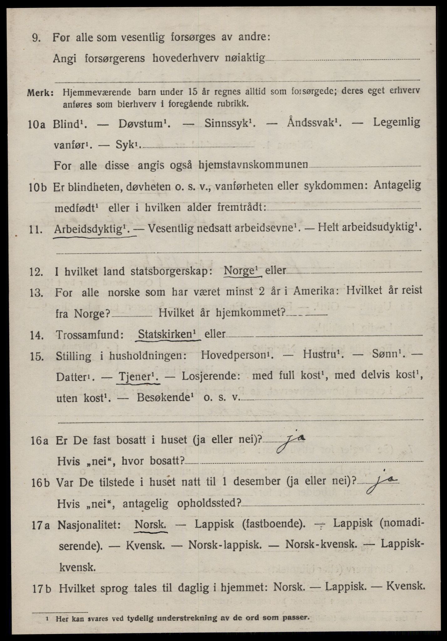 SAT, Folketelling 1920 for 1630 Å herred, 1920, s. 1911