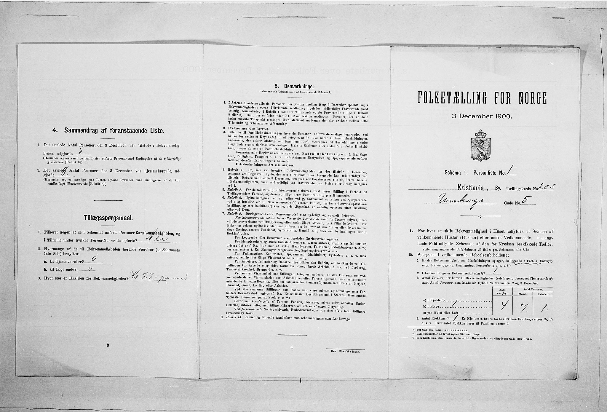 SAO, Folketelling 1900 for 0301 Kristiania kjøpstad, 1900, s. 108339