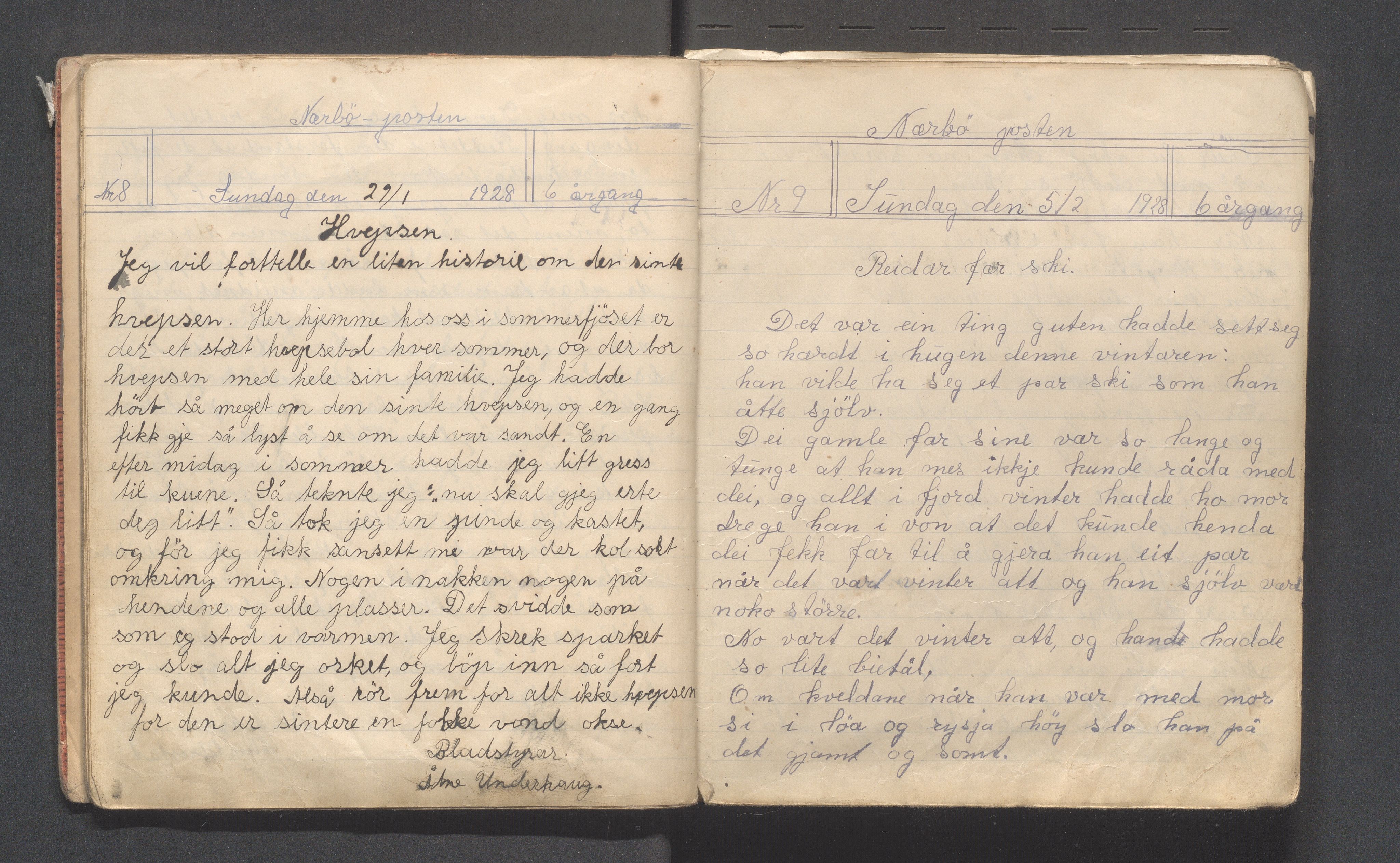 Hå kommune - PA 013 Barnelosje "Jadars Framtid" nr. 209, IKAR/K-102220/F/L0002: Nærbøposten, 1927-1930, s. 11