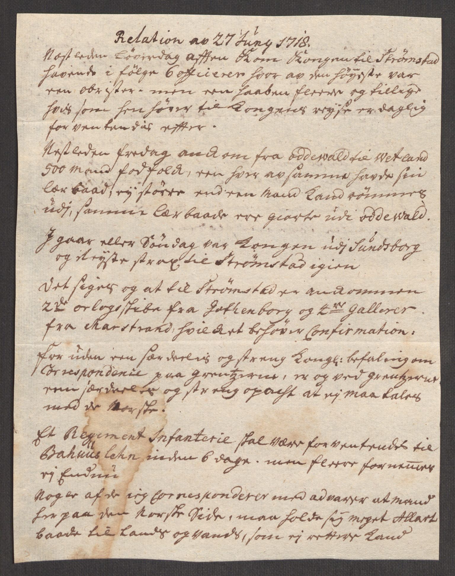 Kommanderende general (KG I) med Det norske krigsdirektorium, AV/RA-EA-5419/E/Eb/L0012: Kunnskap om fienden, kronologisk ordnet, 1718-1719, s. 44