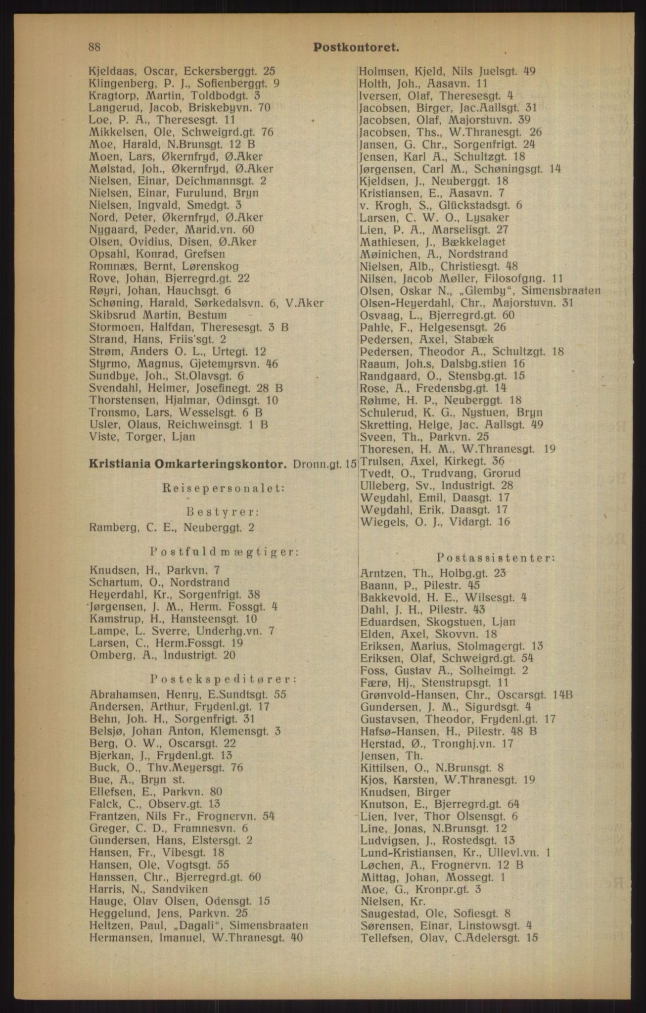 Kristiania/Oslo adressebok, PUBL/-, 1915, s. 88