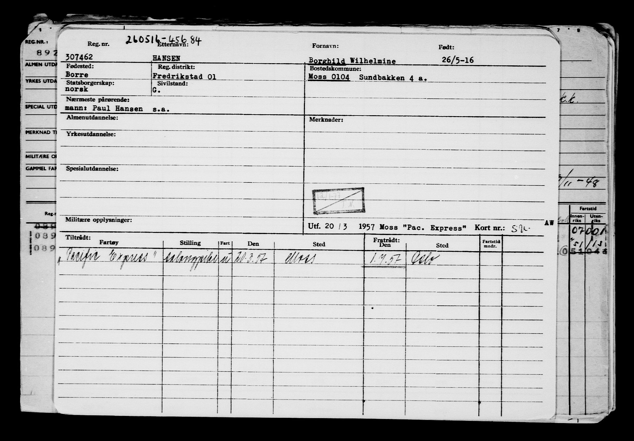 Direktoratet for sjømenn, AV/RA-S-3545/G/Gb/L0139: Hovedkort, 1916, s. 389