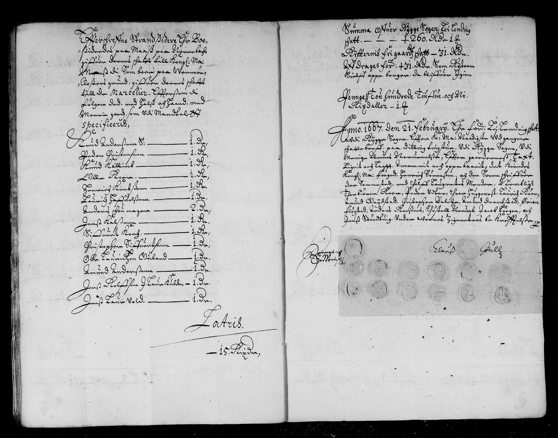 Rentekammeret inntil 1814, Reviderte regnskaper, Stiftamtstueregnskaper, Landkommissariatet på Akershus og Akershus stiftamt, AV/RA-EA-5869/R/Rb/L0044: Akershus stiftamt, 1667