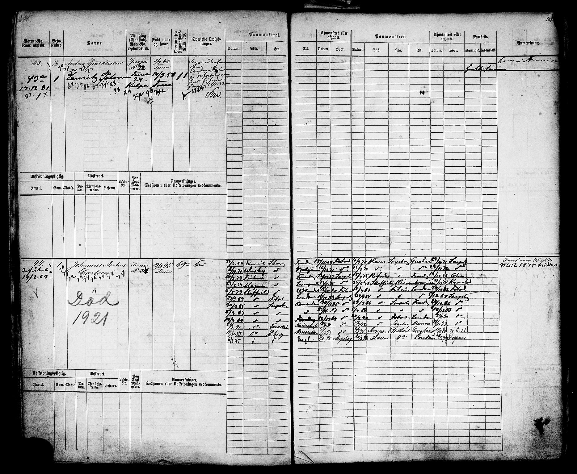 Sarpsborg mønstringskontor, AV/SAO-A-10569c/F/Fc/Fcb/L0004: Hovedrulle, 1868-1881, s. 25