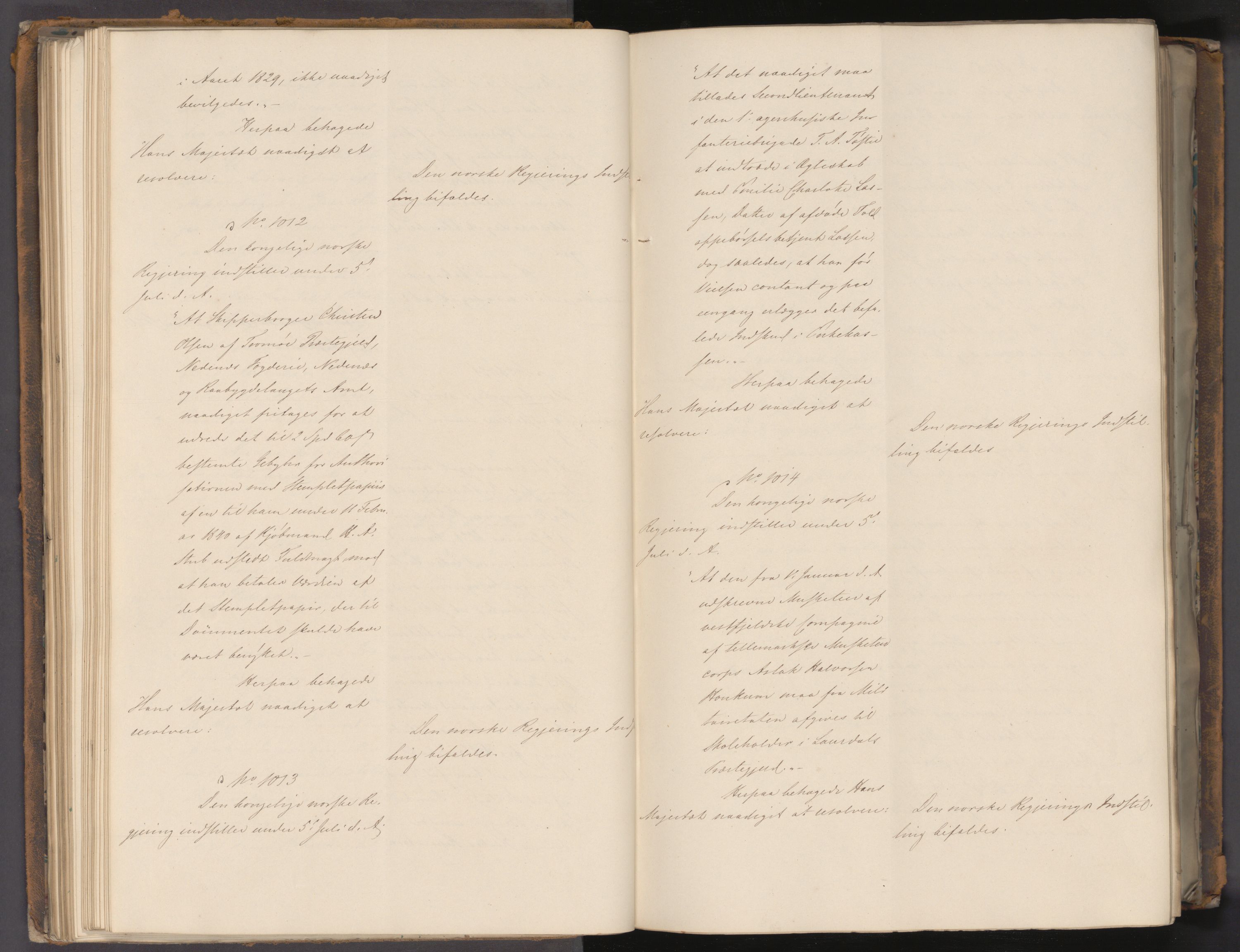 Statsrådssekretariatet, AV/RA-S-1001/A/Ab/L0058: Kgl. res. nr. 881-1783, 2. halvår, 1843