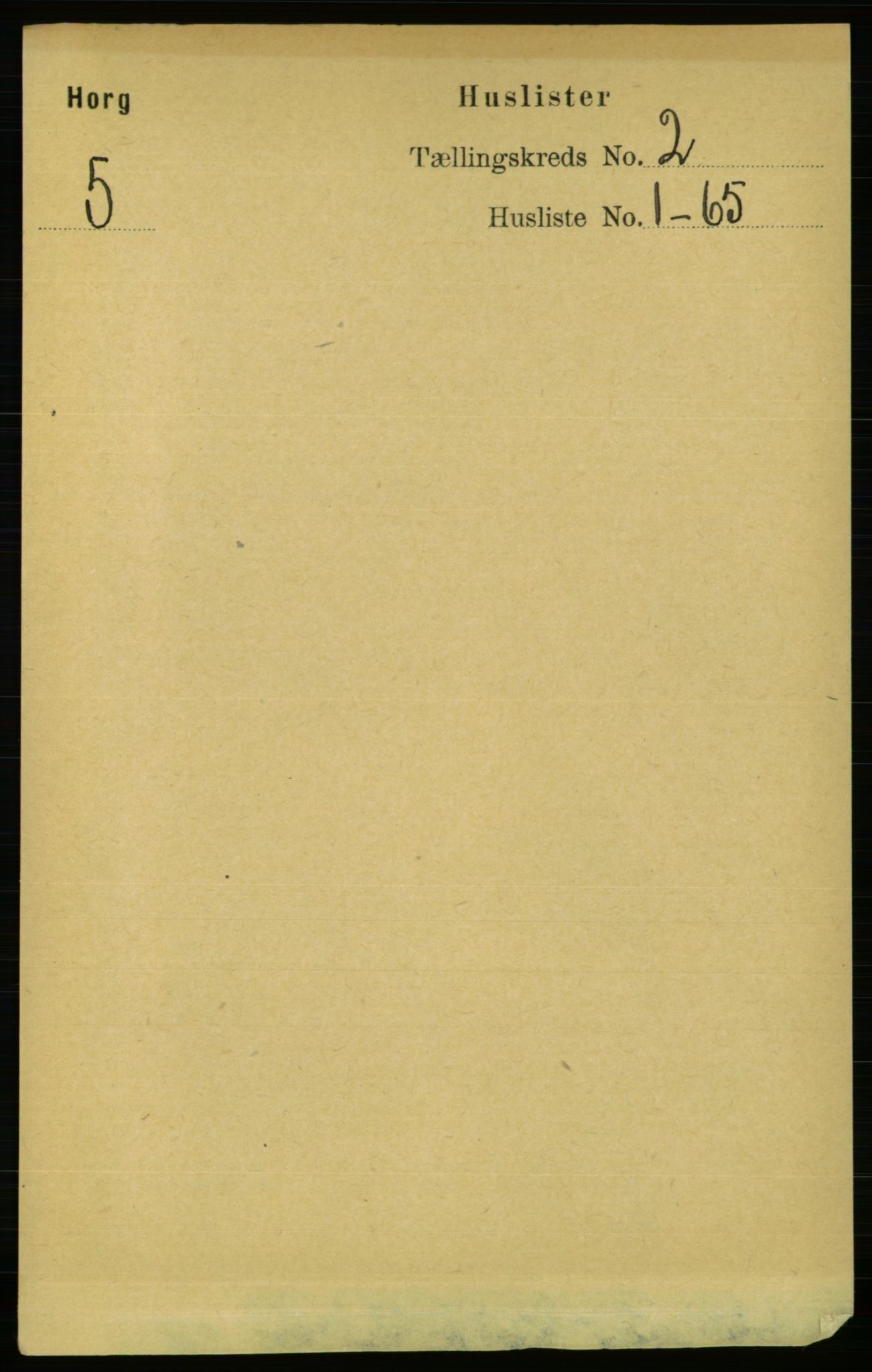 RA, Folketelling 1891 for 1650 Horg herred, 1891, s. 592
