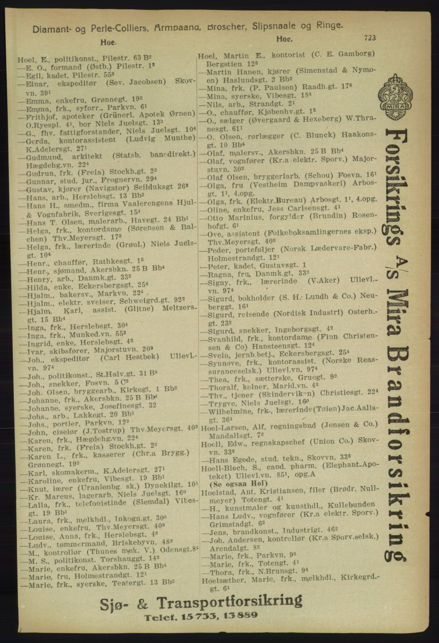 Kristiania/Oslo adressebok, PUBL/-, 1918, s. 748