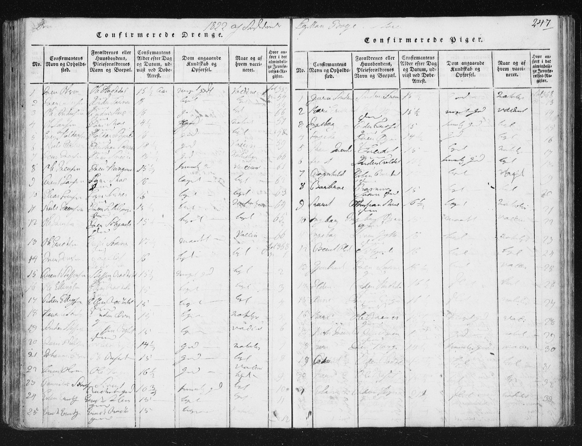 Ministerialprotokoller, klokkerbøker og fødselsregistre - Sør-Trøndelag, AV/SAT-A-1456/687/L0996: Ministerialbok nr. 687A04, 1816-1842, s. 247