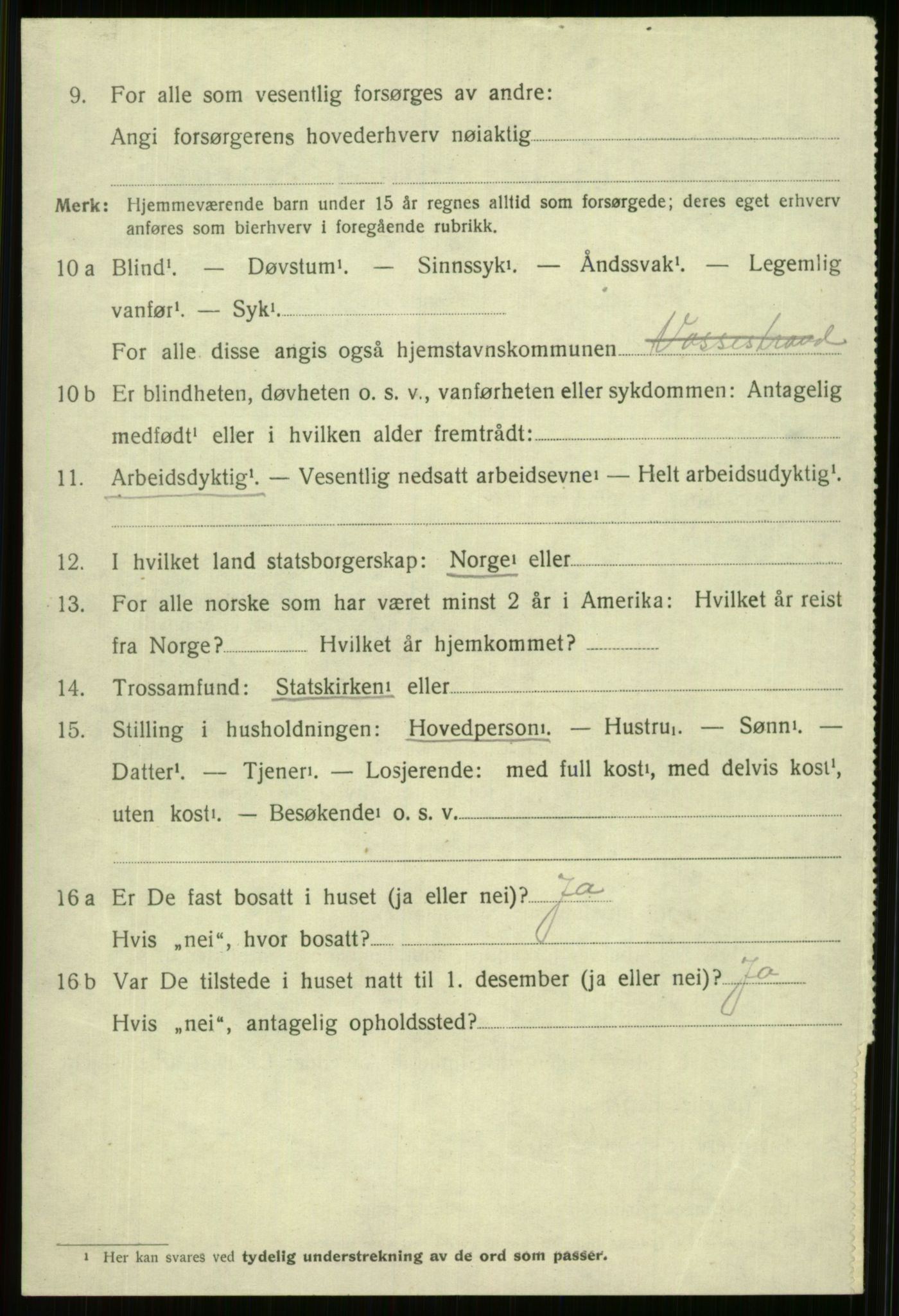 SAB, Folketelling 1920 for 1236 Vossestrand herred, 1920, s. 2371