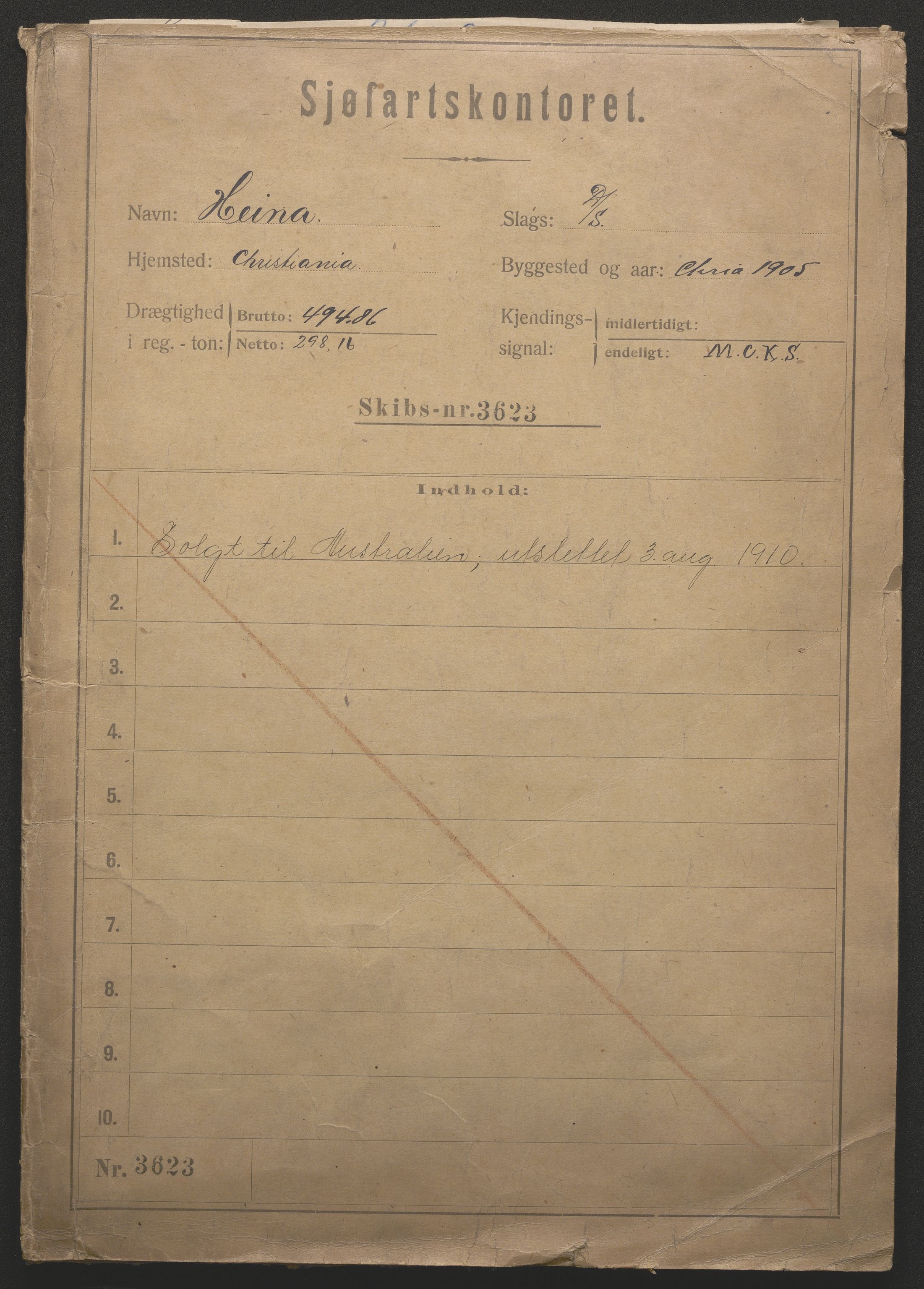 Sjøfartsdirektoratet med forløpere, skipsmapper slettede skip, RA/S-4998/F/Fa/L0483: --, 1874-1933, s. 499