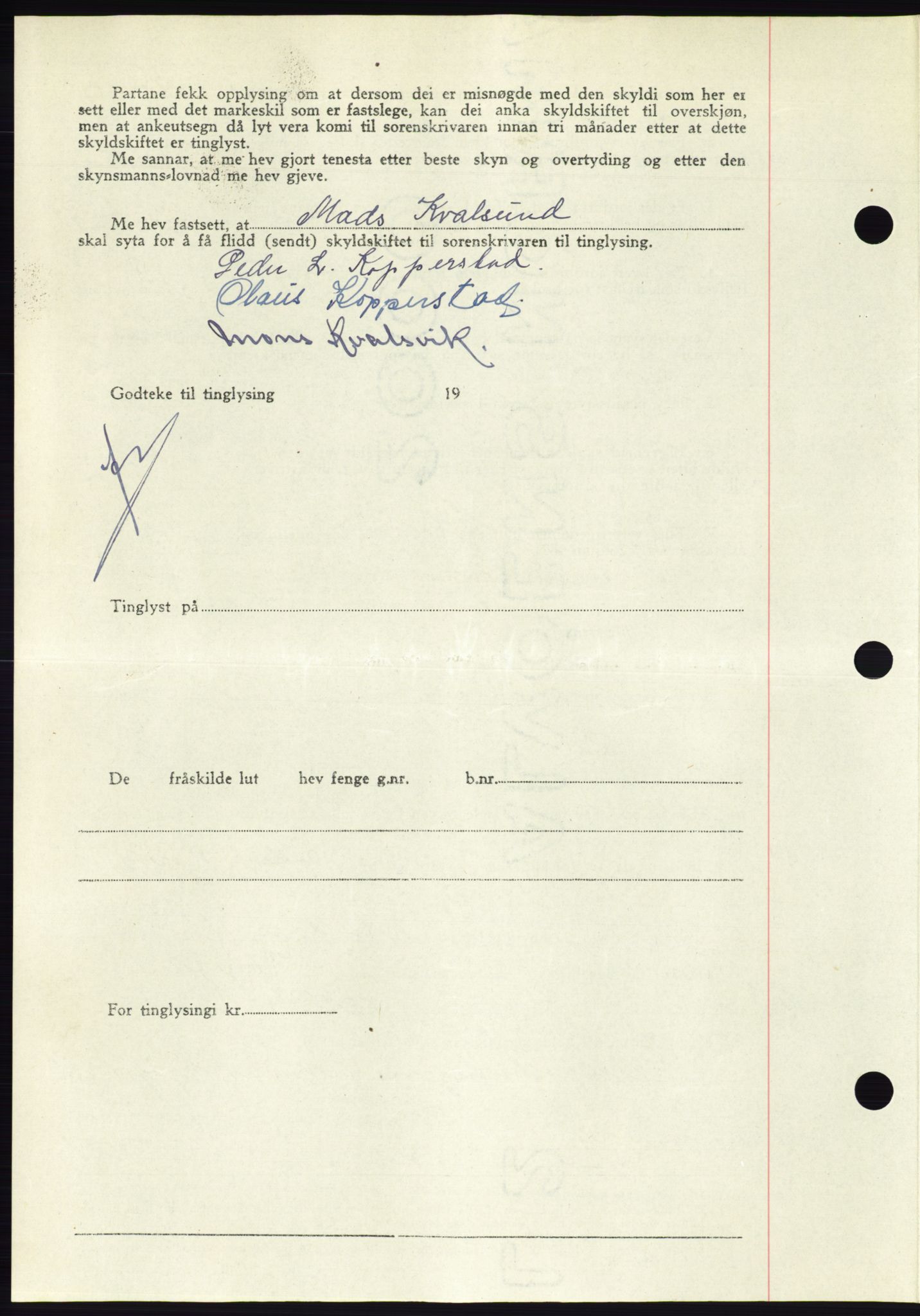 Søre Sunnmøre sorenskriveri, AV/SAT-A-4122/1/2/2C/L0081: Pantebok nr. 7A, 1947-1948, Dagboknr: 1466/1947