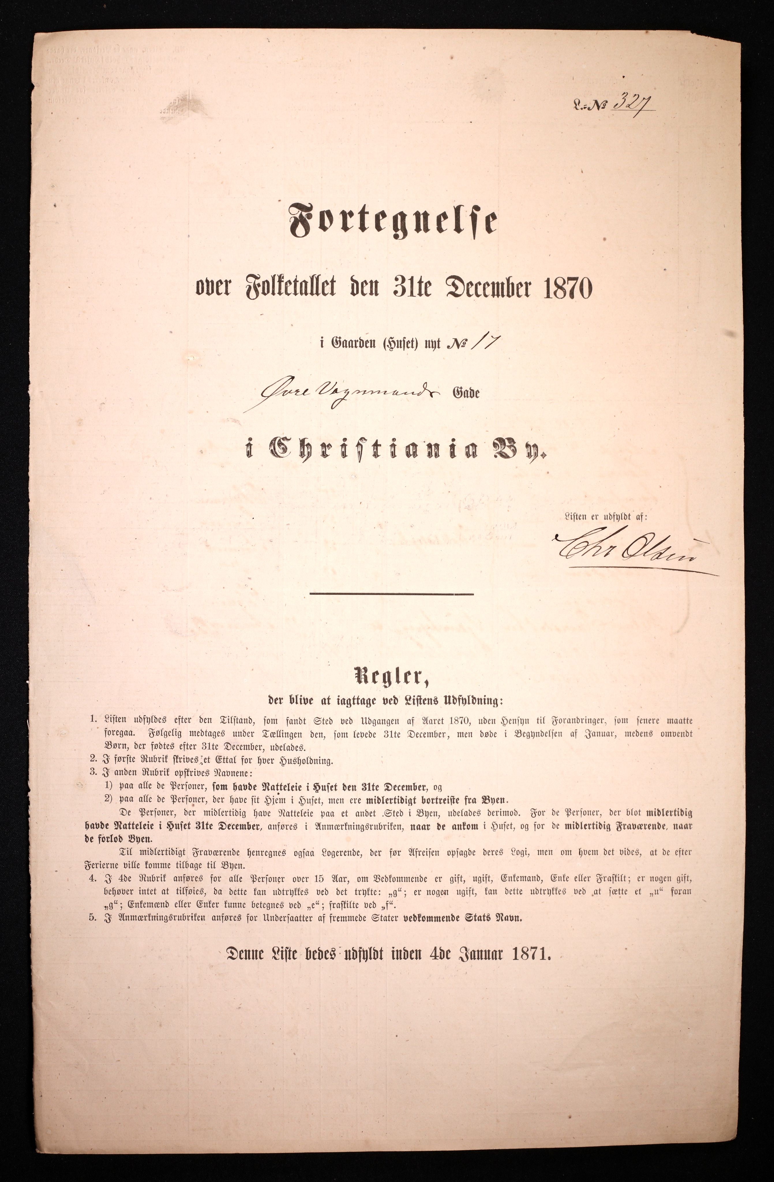 RA, Folketelling 1870 for 0301 Kristiania kjøpstad, 1870, s. 4770