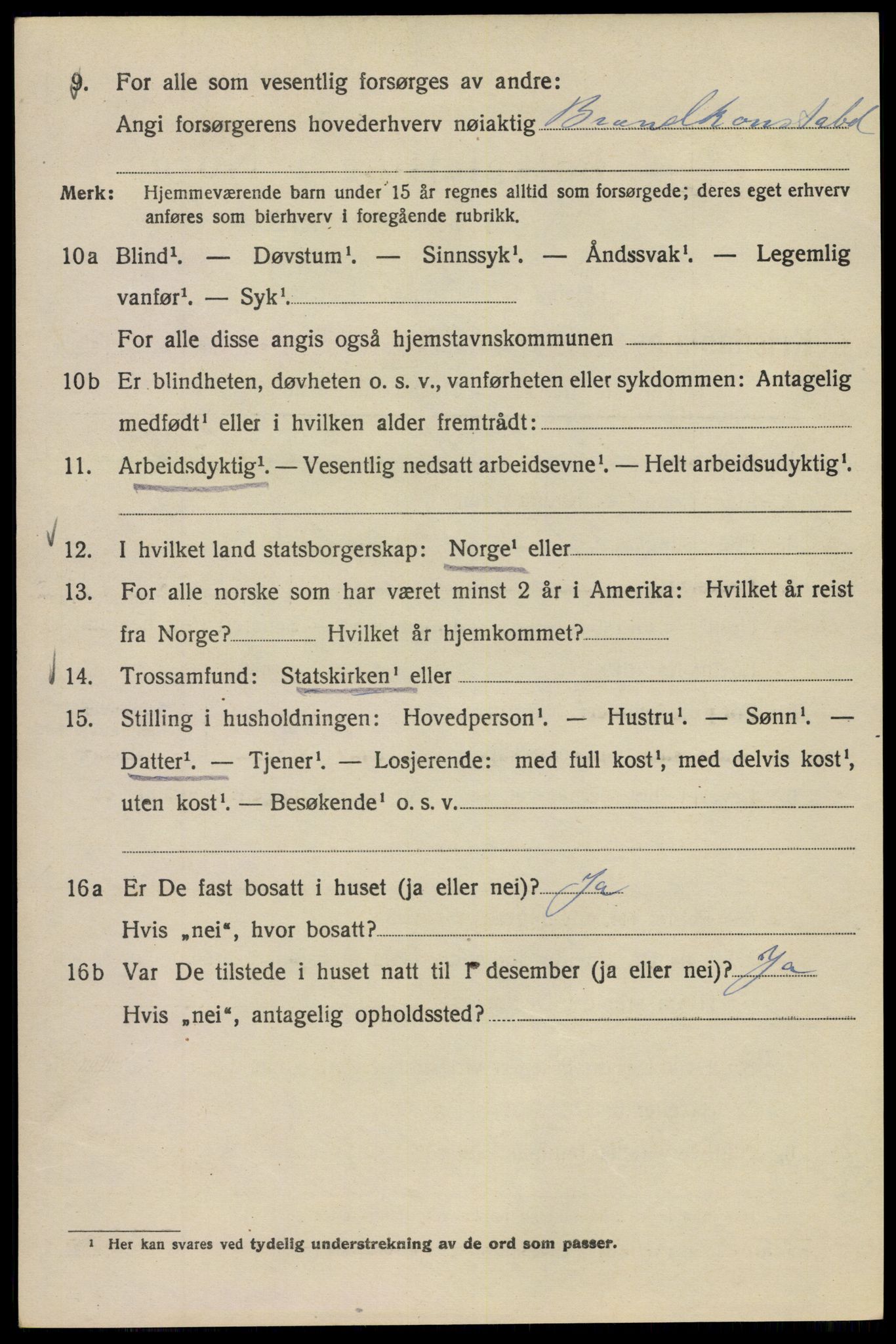 SAO, Folketelling 1920 for 0301 Kristiania kjøpstad, 1920, s. 505186