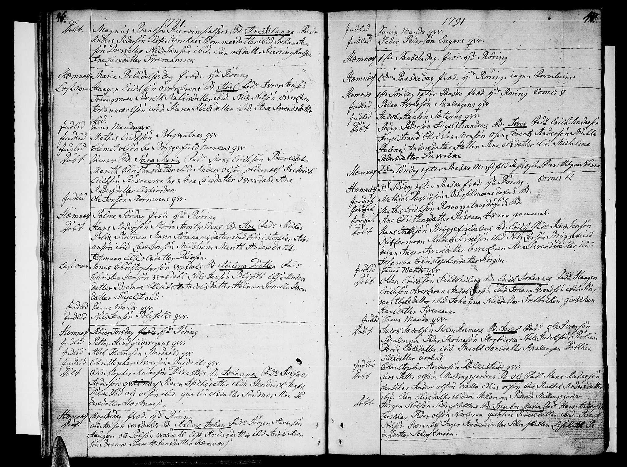 Ministerialprotokoller, klokkerbøker og fødselsregistre - Nordland, AV/SAT-A-1459/825/L0349: Ministerialbok nr. 825A05 /1, 1789-1806, s. 46-47