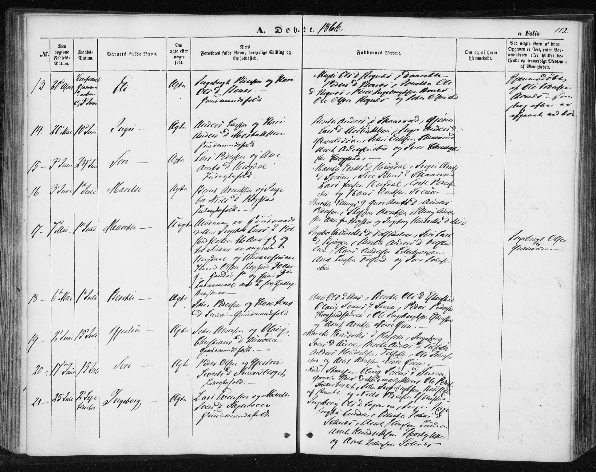Ministerialprotokoller, klokkerbøker og fødselsregistre - Sør-Trøndelag, SAT/A-1456/687/L1000: Ministerialbok nr. 687A06, 1848-1869, s. 112