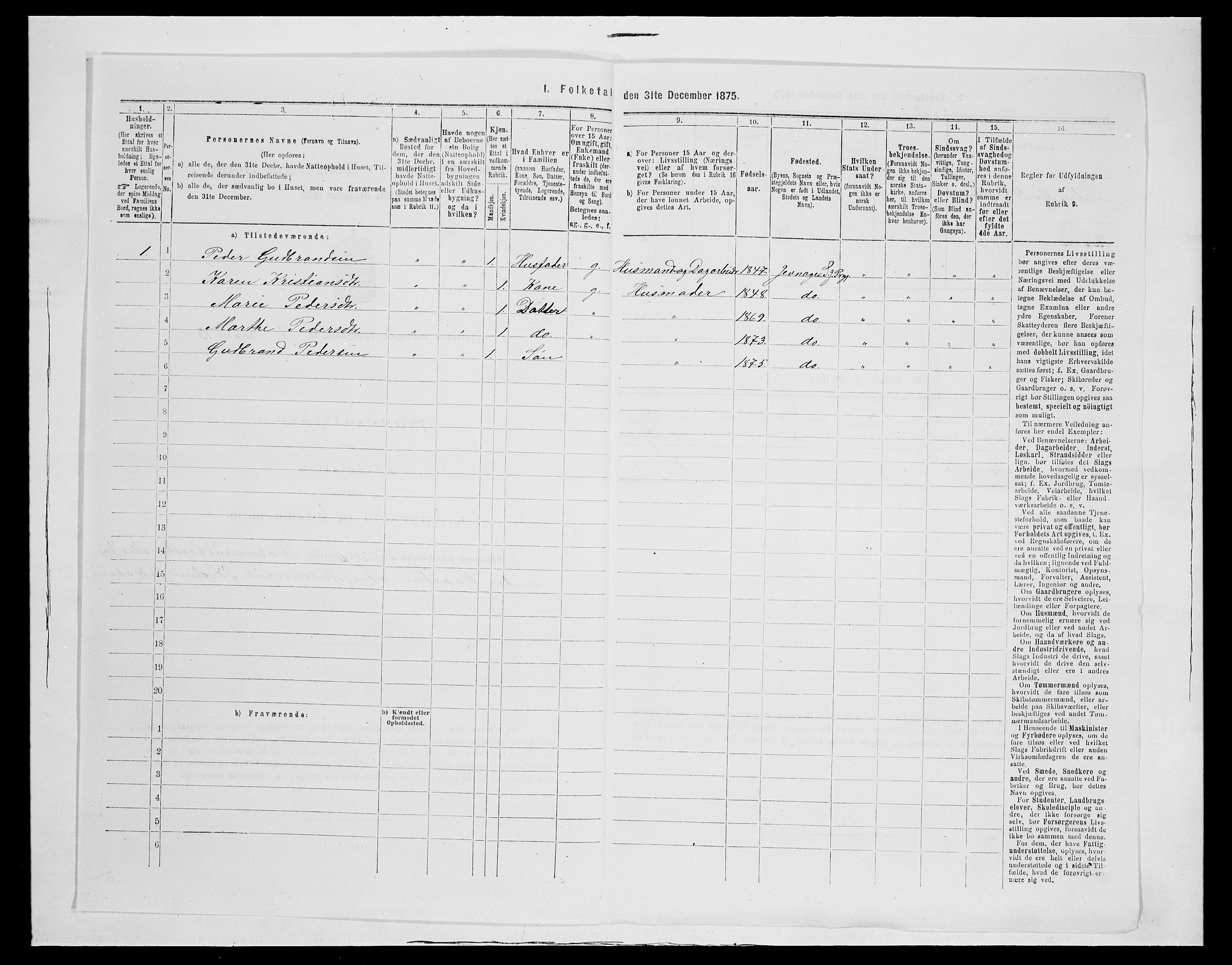 SAH, Folketelling 1875 for 0532P Jevnaker prestegjeld, 1875, s. 1182