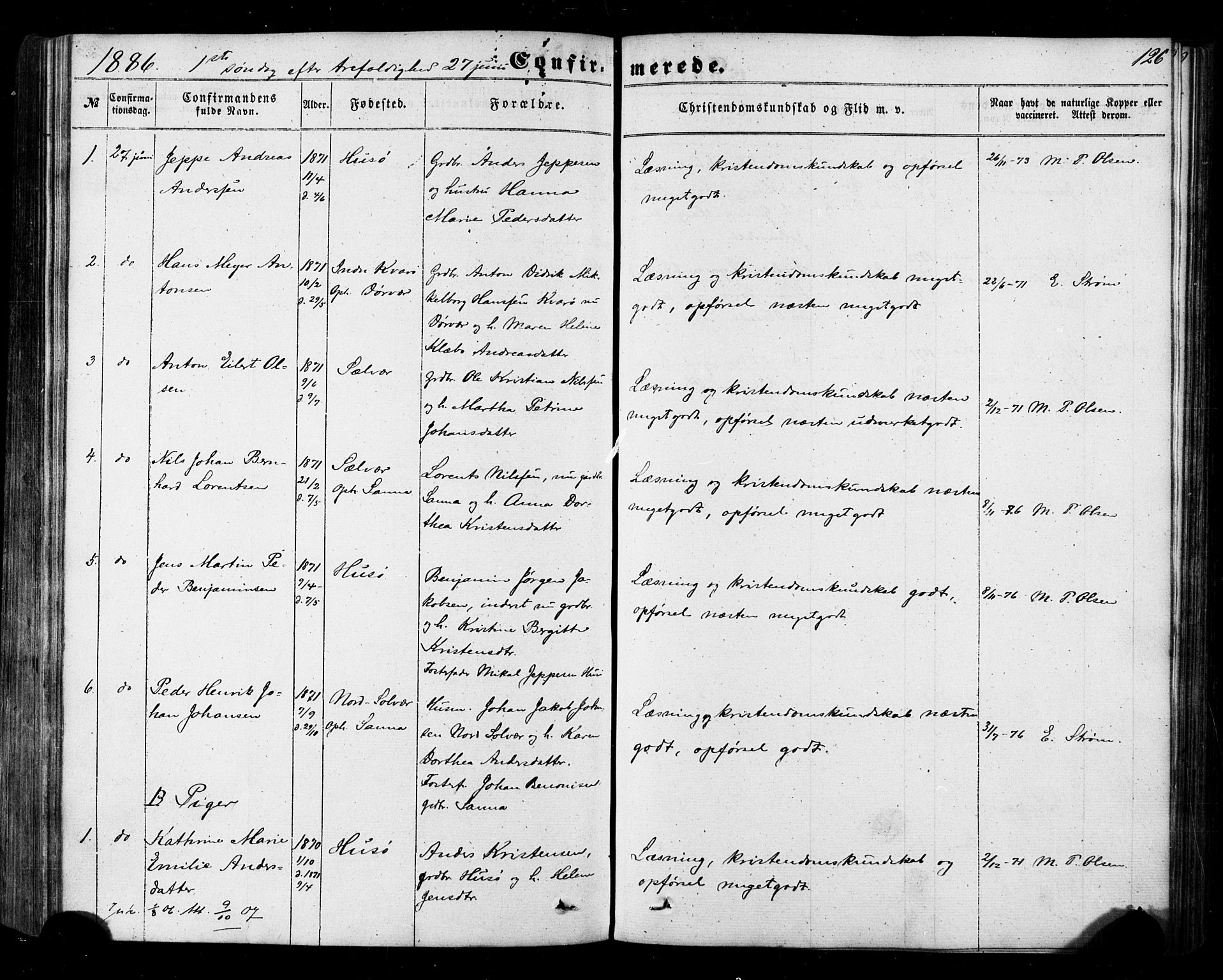 Ministerialprotokoller, klokkerbøker og fødselsregistre - Nordland, SAT/A-1459/840/L0579: Ministerialbok nr. 840A01, 1863-1887, s. 126