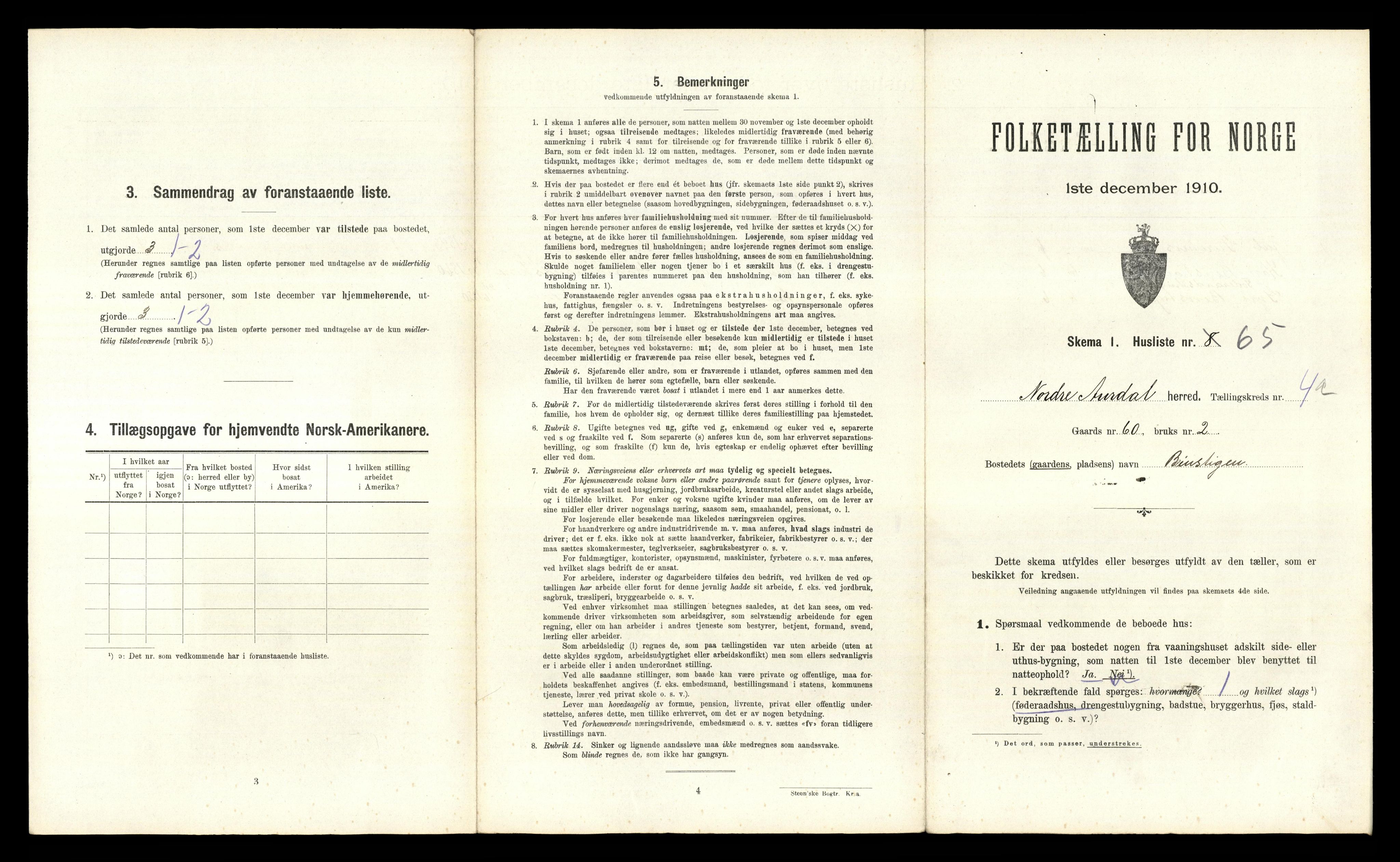 RA, Folketelling 1910 for 0542 Nord-Aurdal herred, 1910, s. 721