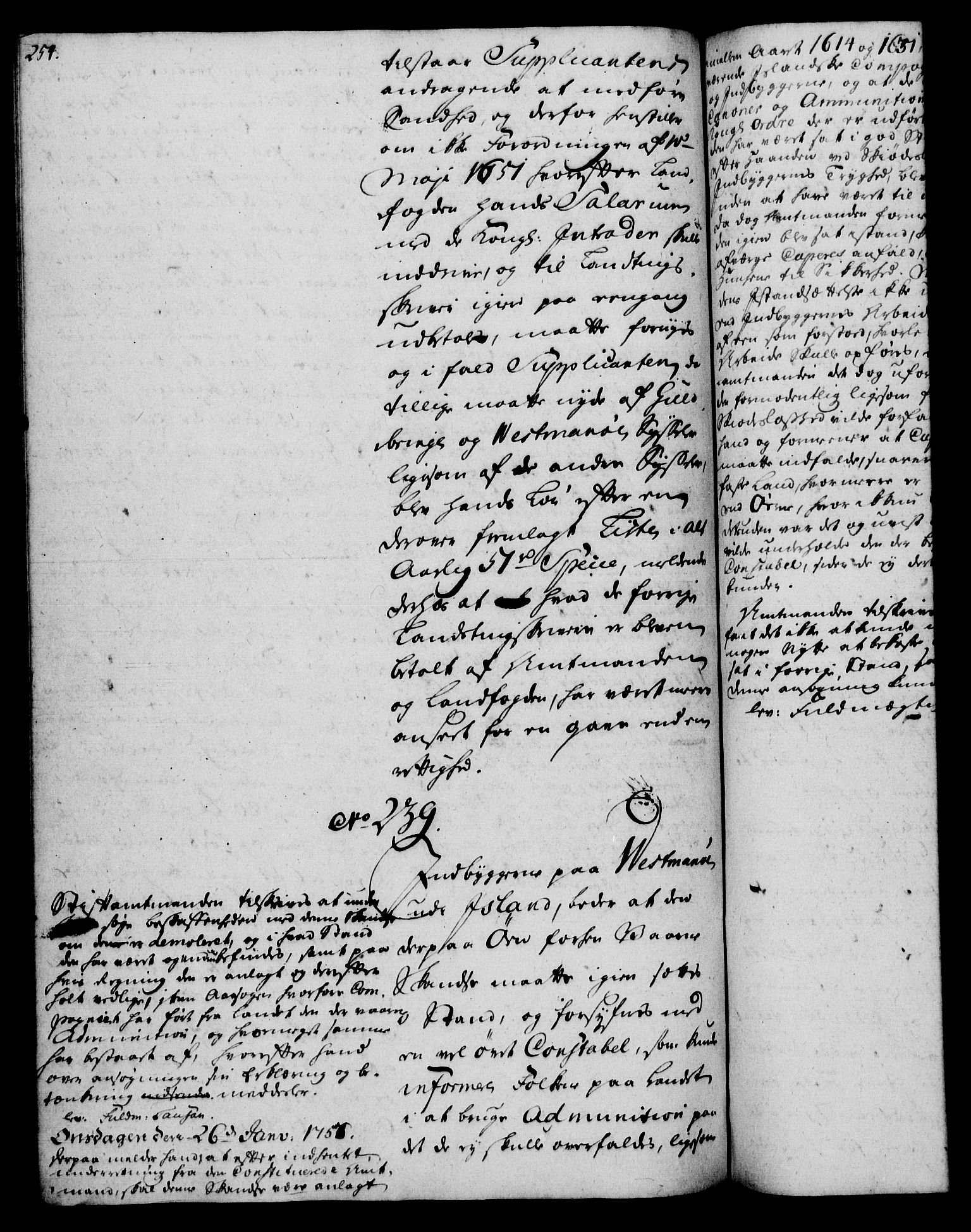 Rentekammeret, Kammerkanselliet, RA/EA-3111/G/Gh/Gha/L0033: Norsk ekstraktmemorialprotokoll (merket RK 53.78), 1755-1756, s. 254