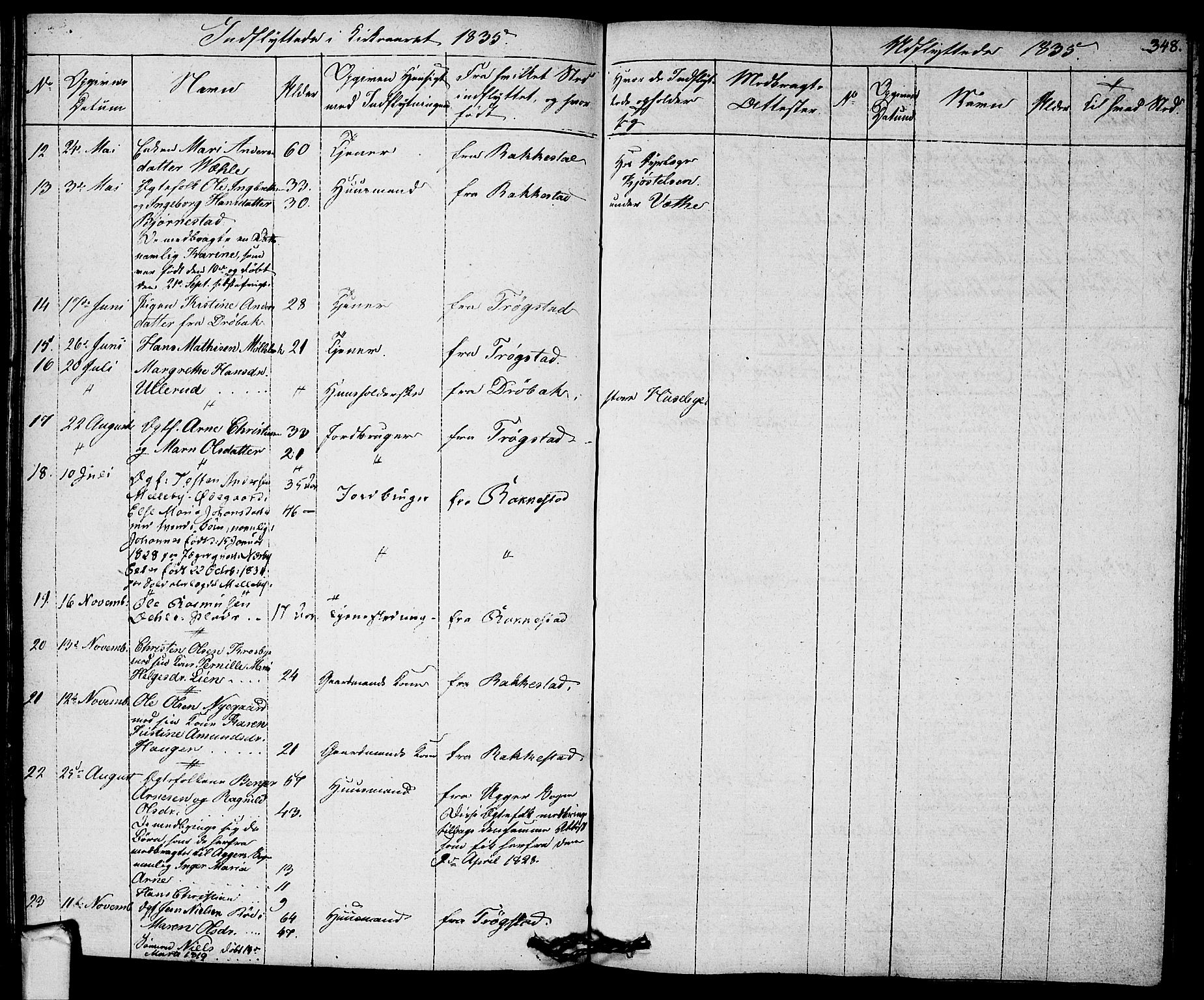 Eidsberg prestekontor Kirkebøker, AV/SAO-A-10905/F/Fa/L0008: Ministerialbok nr. I 8, 1832-1848, s. 348