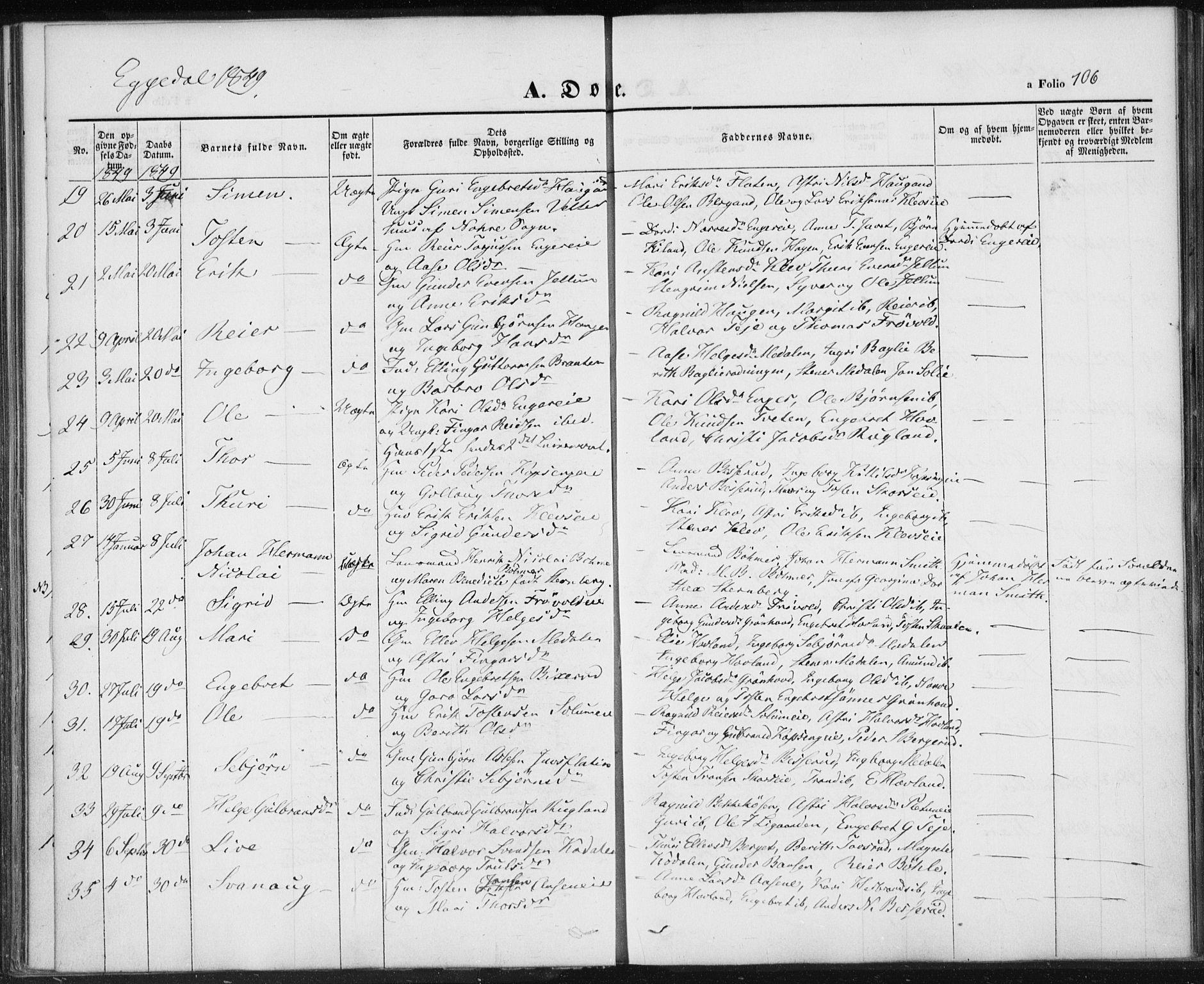 Sigdal kirkebøker, AV/SAKO-A-245/F/Fa/L0007: Ministerialbok nr. I 7, 1844-1849, s. 106