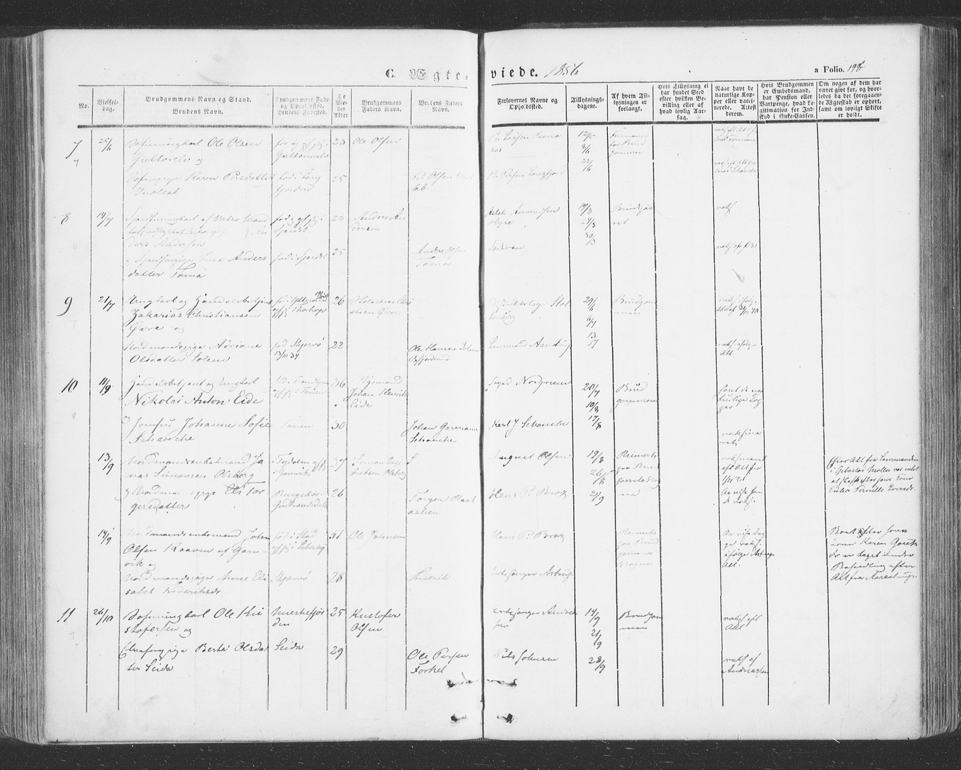 Tana sokneprestkontor, AV/SATØ-S-1334/H/Ha/L0001kirke: Ministerialbok nr. 1, 1846-1861, s. 198