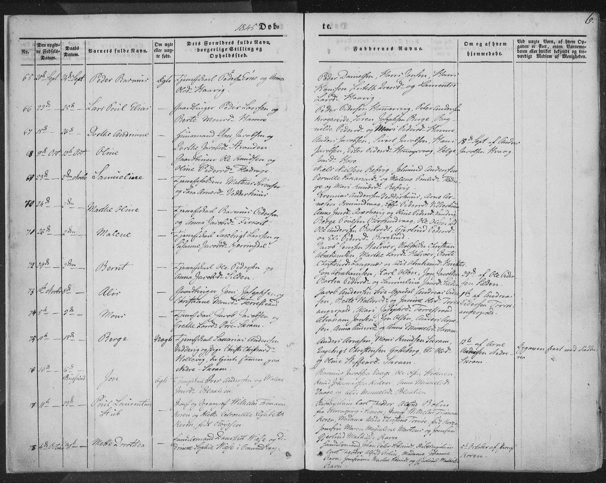 Selje sokneprestembete, AV/SAB-A-99938/H/Ha/Haa/Haaa: Ministerialbok nr. A 10, 1844-1858, s. 6