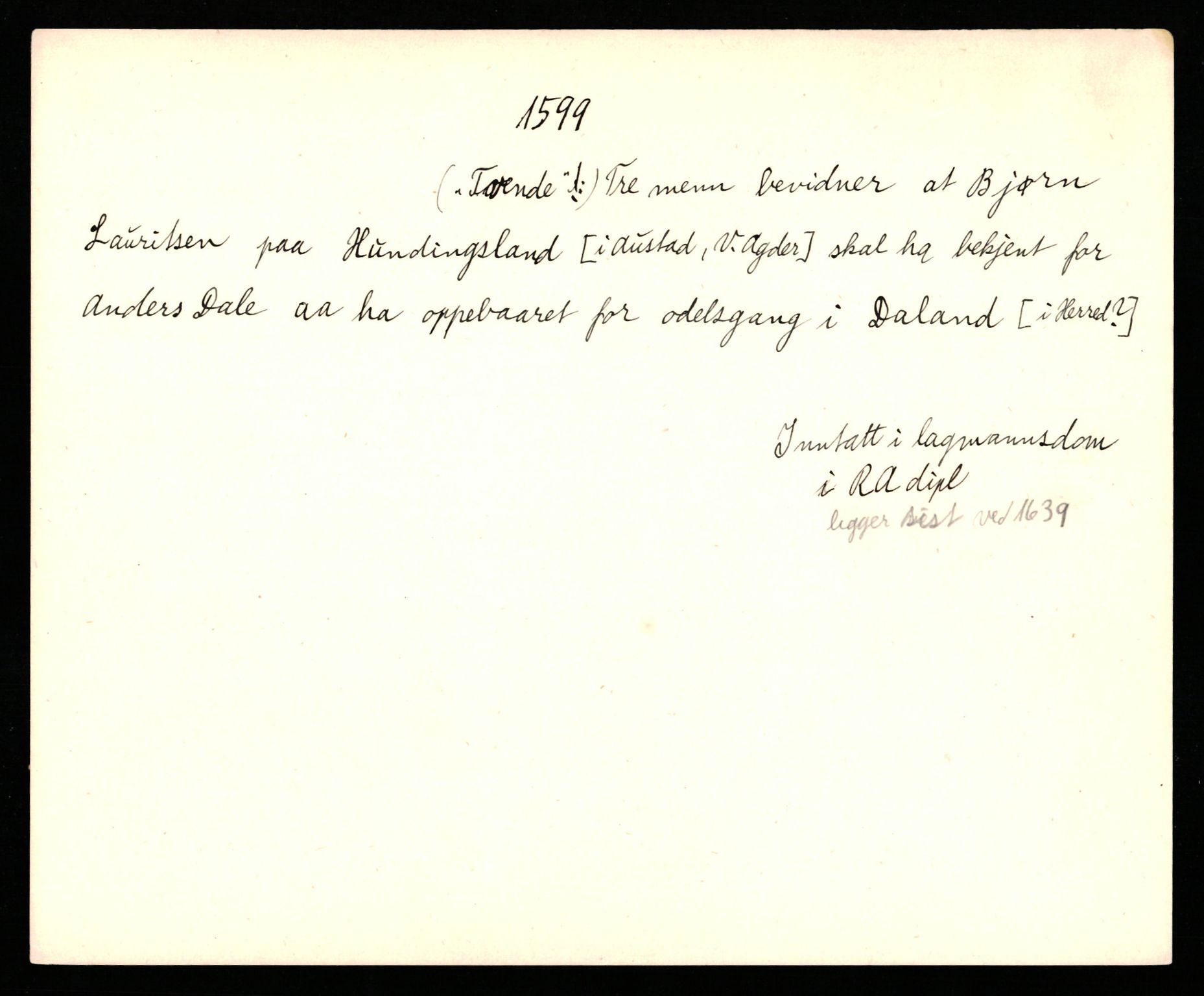 Riksarkivets diplomsamling, AV/RA-EA-5965/F35/F35b/L0004: Riksarkivets diplomer, seddelregister, 1593-1600, s. 621