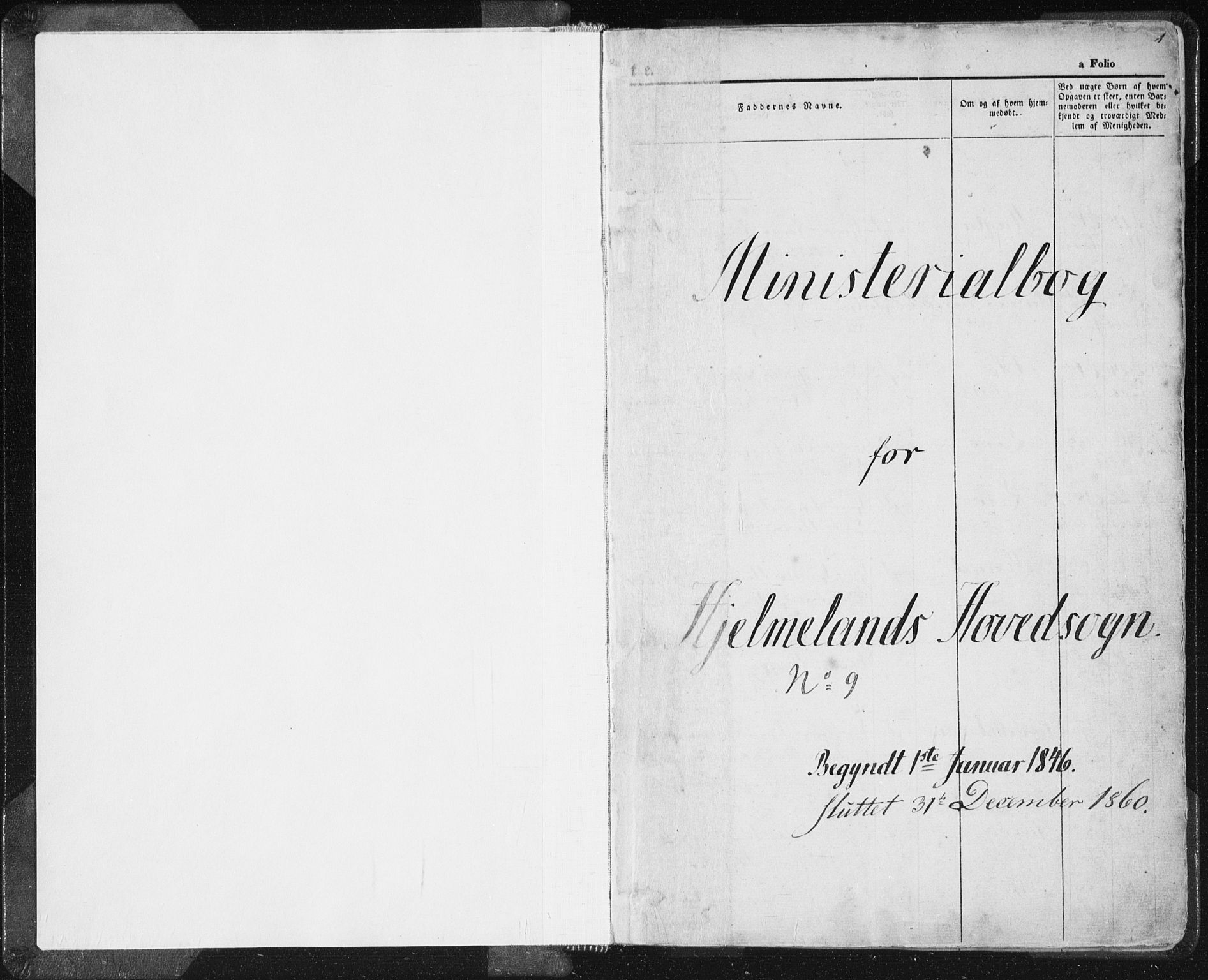 Hjelmeland sokneprestkontor, SAST/A-101843/01/IV/L0009: Ministerialbok nr. A 9, 1846-1860, s. 1
