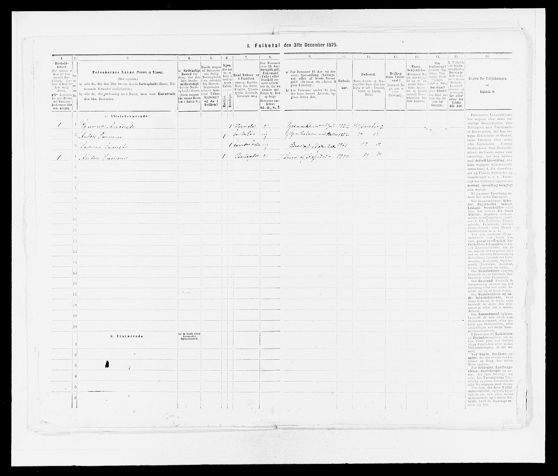 SAB, Folketelling 1875 for 1431P Jølster prestegjeld, 1875, s. 26