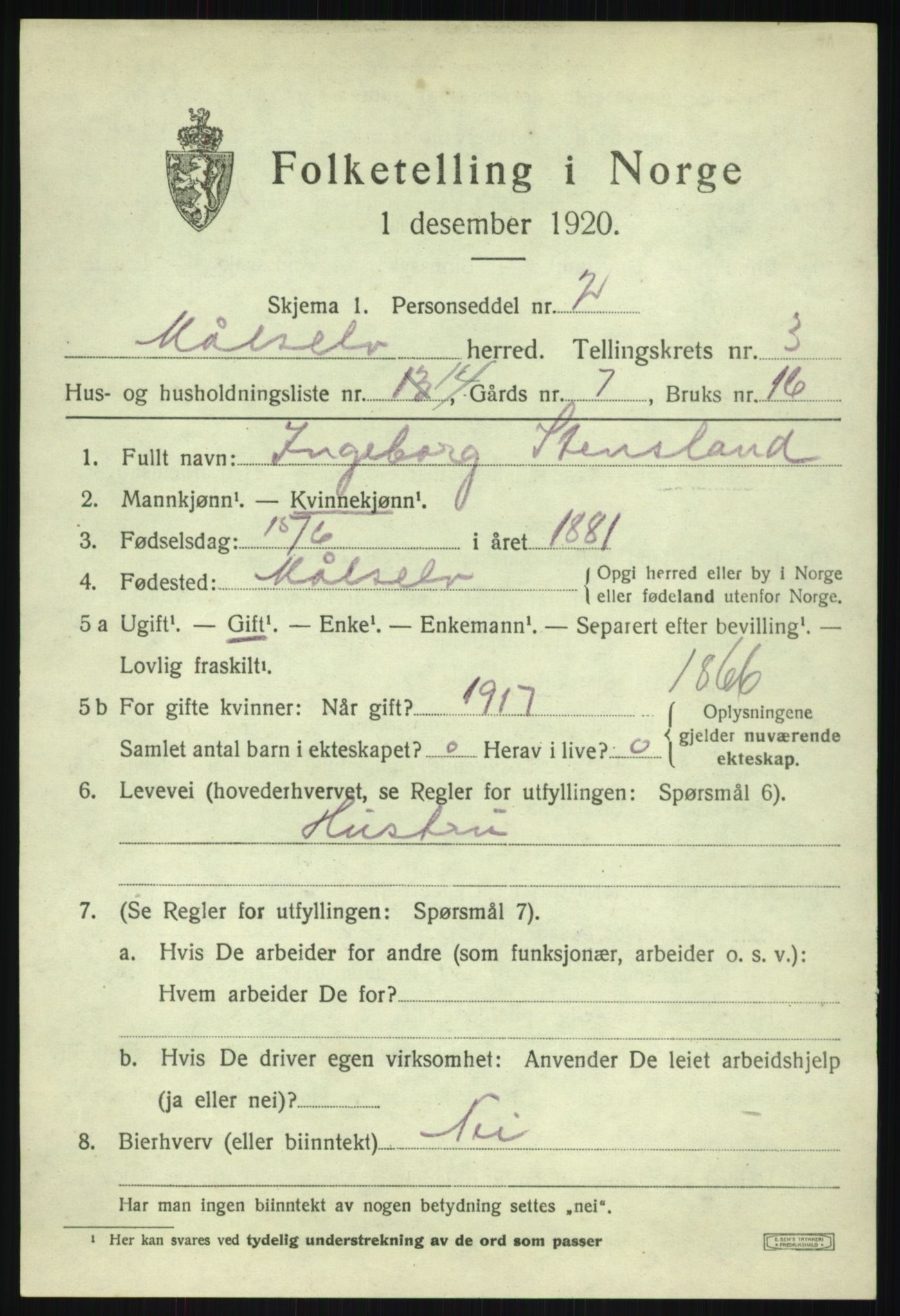 SATØ, Folketelling 1920 for 1924 Målselv herred, 1920, s. 2419