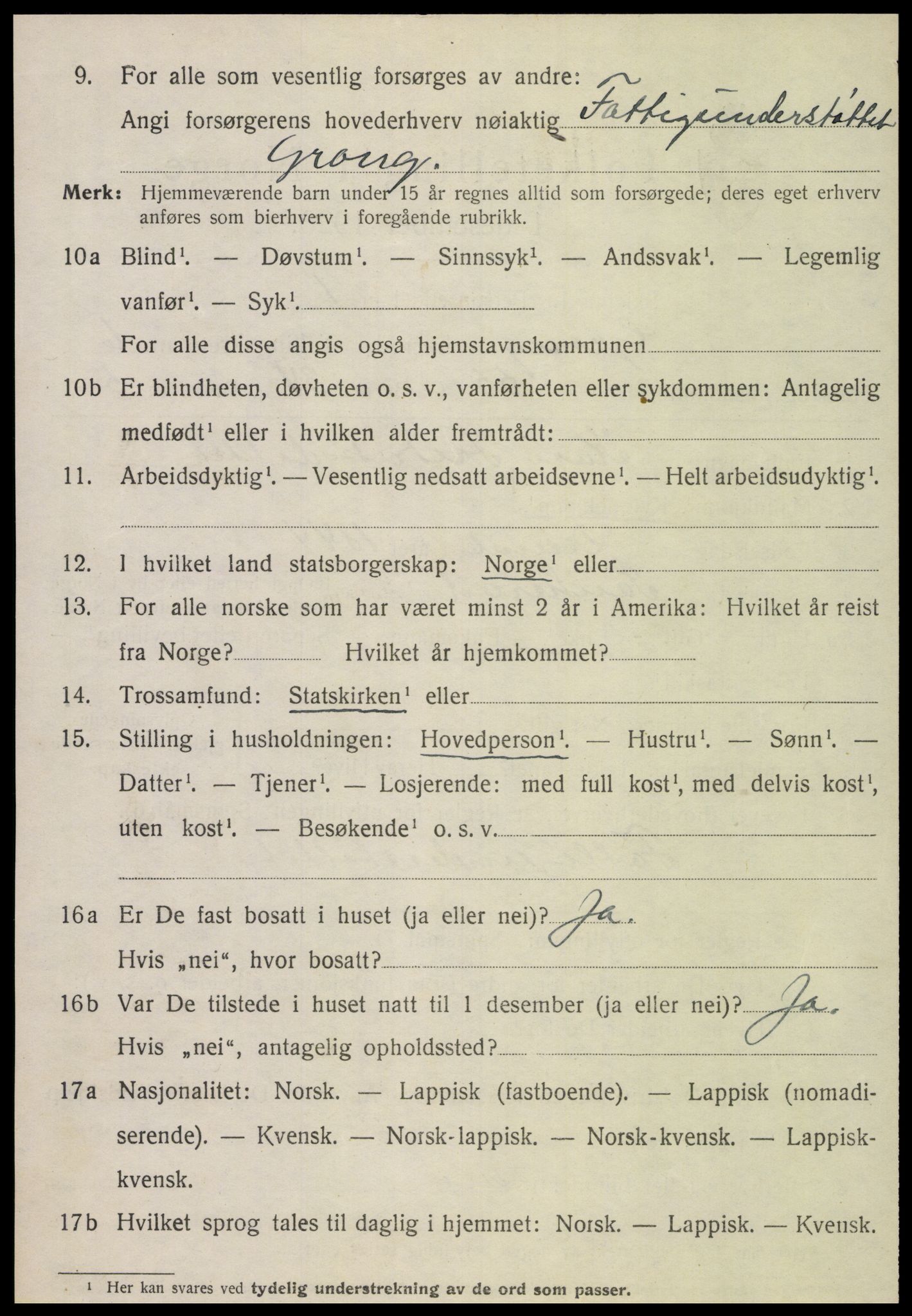 SAT, Folketelling 1920 for 1742 Grong herred, 1920, s. 4112