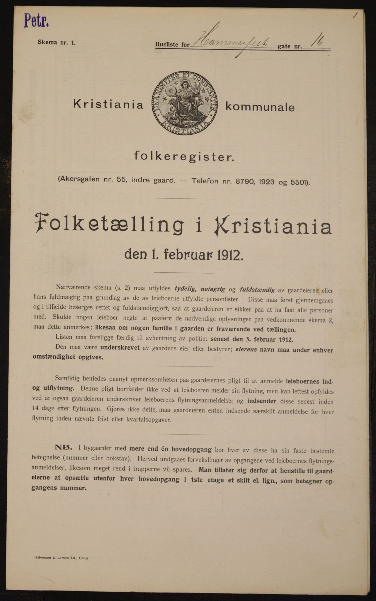 OBA, Kommunal folketelling 1.2.1912 for Kristiania, 1912, s. 34280