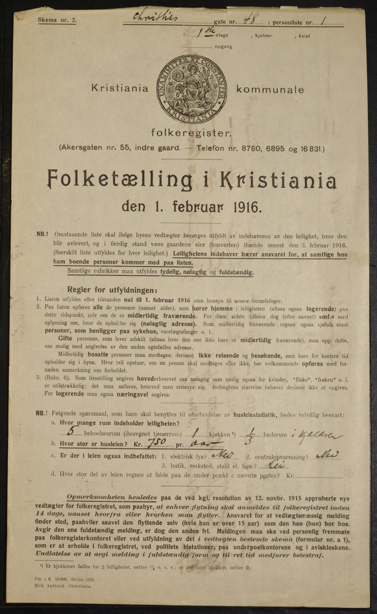 OBA, Kommunal folketelling 1.2.1916 for Kristiania, 1916, s. 12771