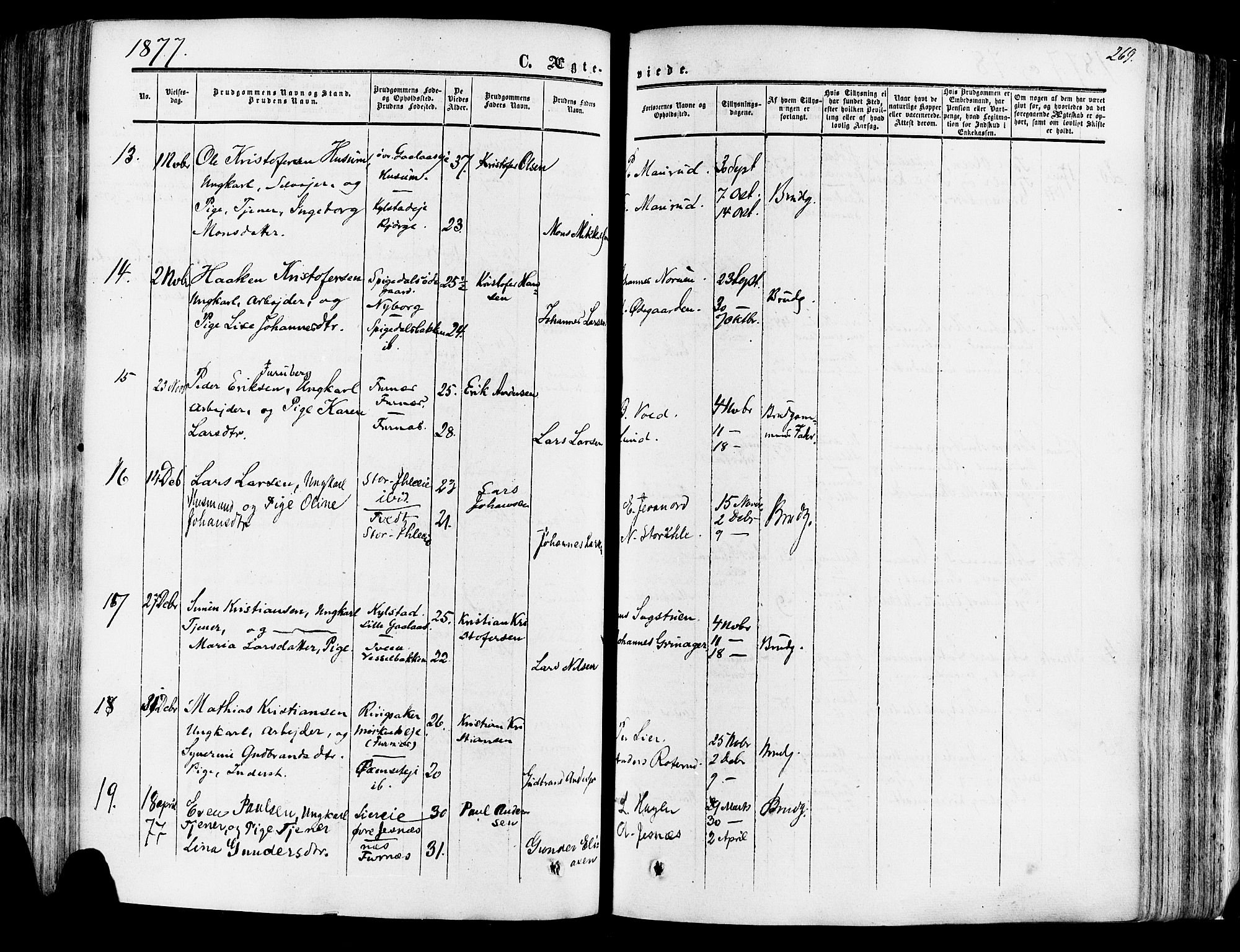 Vang prestekontor, Hedmark, AV/SAH-PREST-008/H/Ha/Haa/L0013: Ministerialbok nr. 13, 1855-1879, s. 269