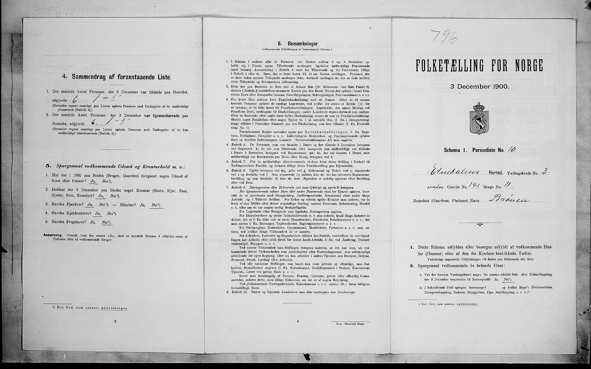 SAH, Folketelling 1900 for 0541 Etnedal herred, 1900, s. 300