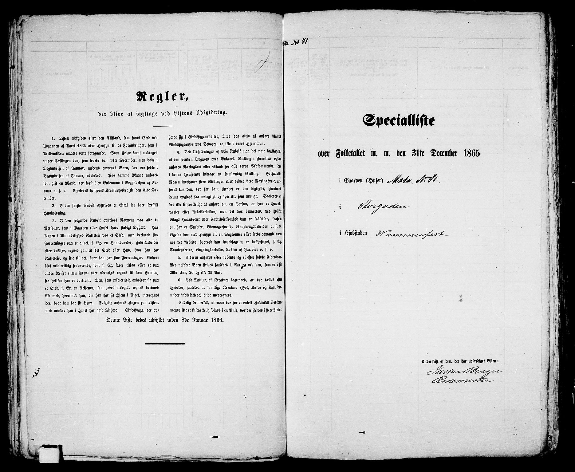 RA, Folketelling 1865 for 2001B Hammerfest prestegjeld, Hammerfest kjøpstad, 1865, s. 89