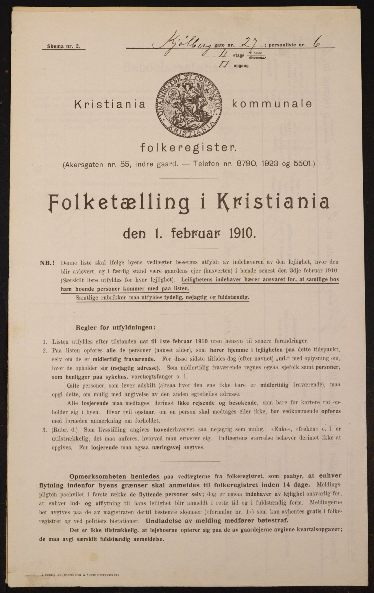 OBA, Kommunal folketelling 1.2.1910 for Kristiania, 1910, s. 50386