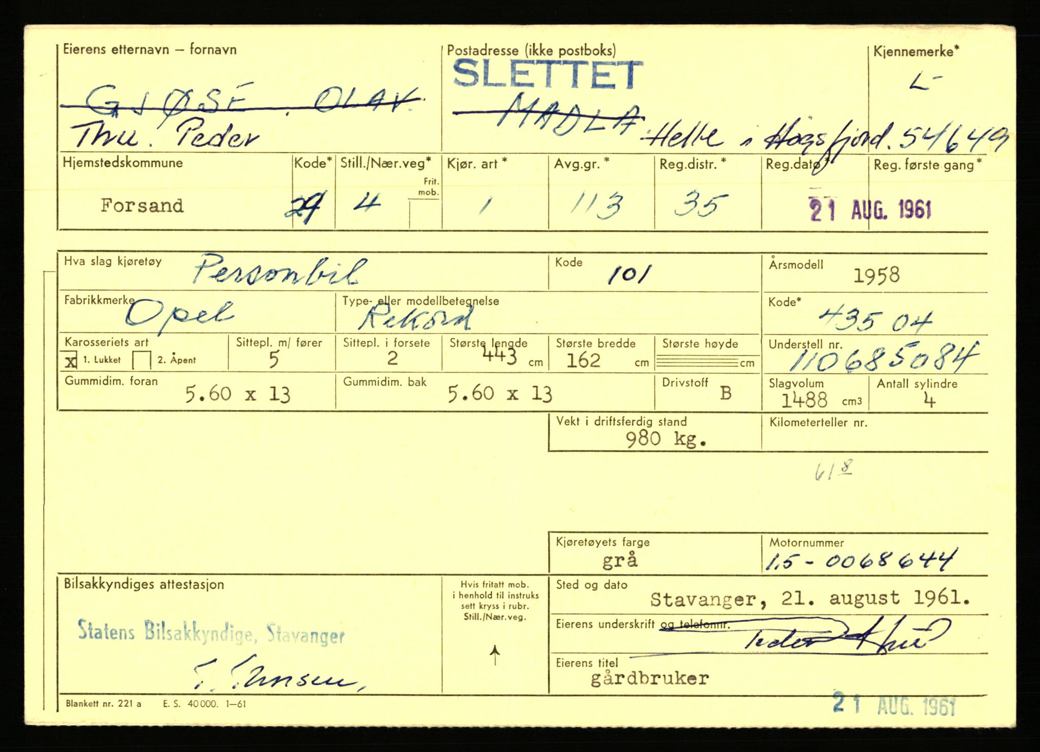 Stavanger trafikkstasjon, AV/SAST-A-101942/0/F/L0054: L-54200 - L-55699, 1930-1971, s. 965