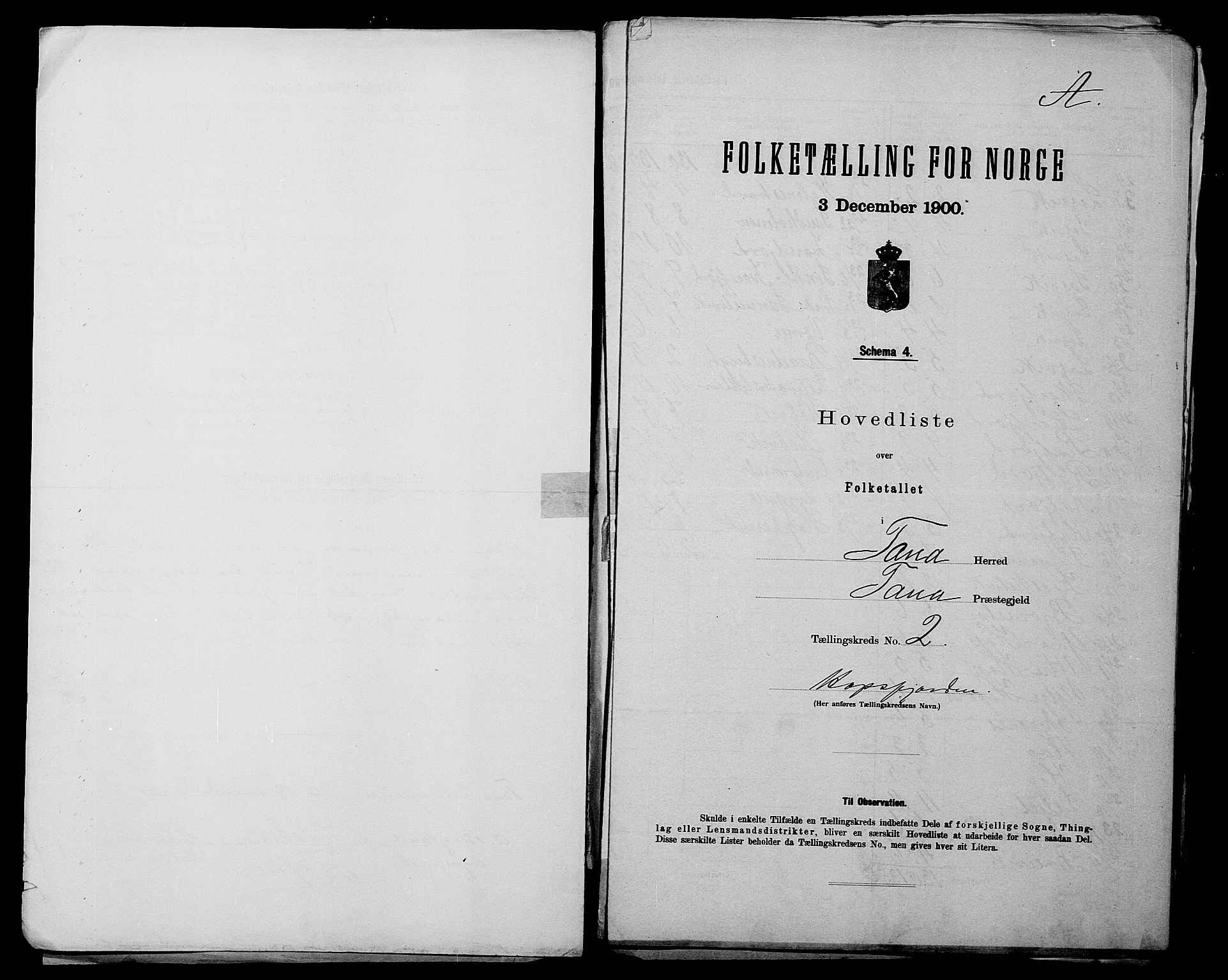 SATØ, Folketelling 1900 for 2025 Tana herred, 1900, s. 4