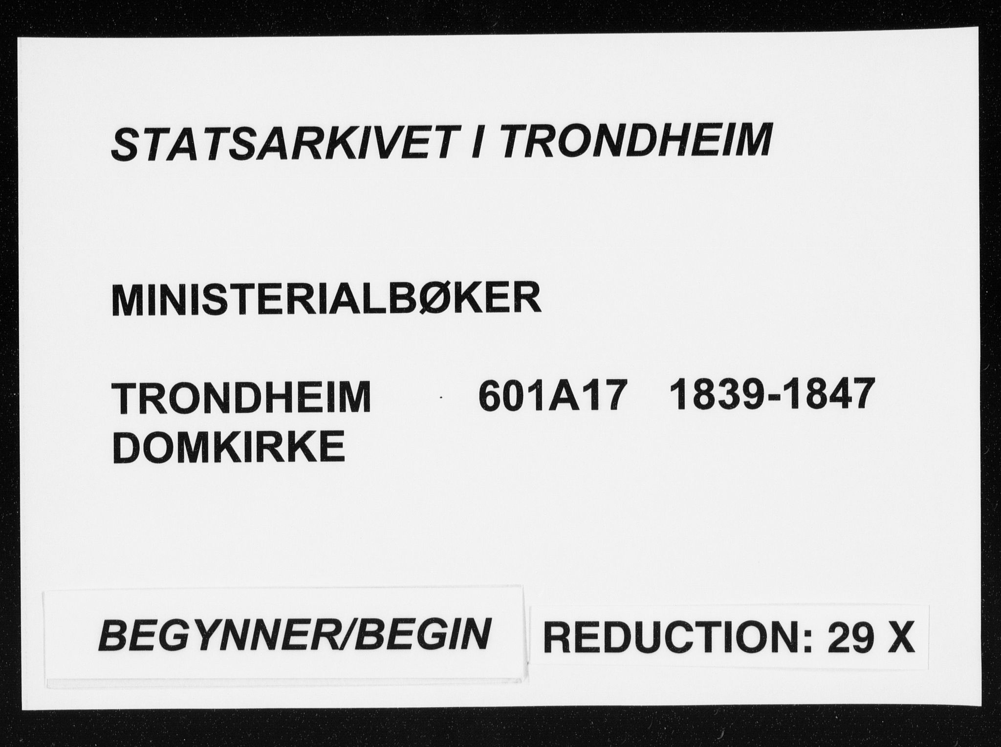 Ministerialprotokoller, klokkerbøker og fødselsregistre - Sør-Trøndelag, SAT/A-1456/601/L0049: Ministerialbok nr. 601A17, 1839-1847