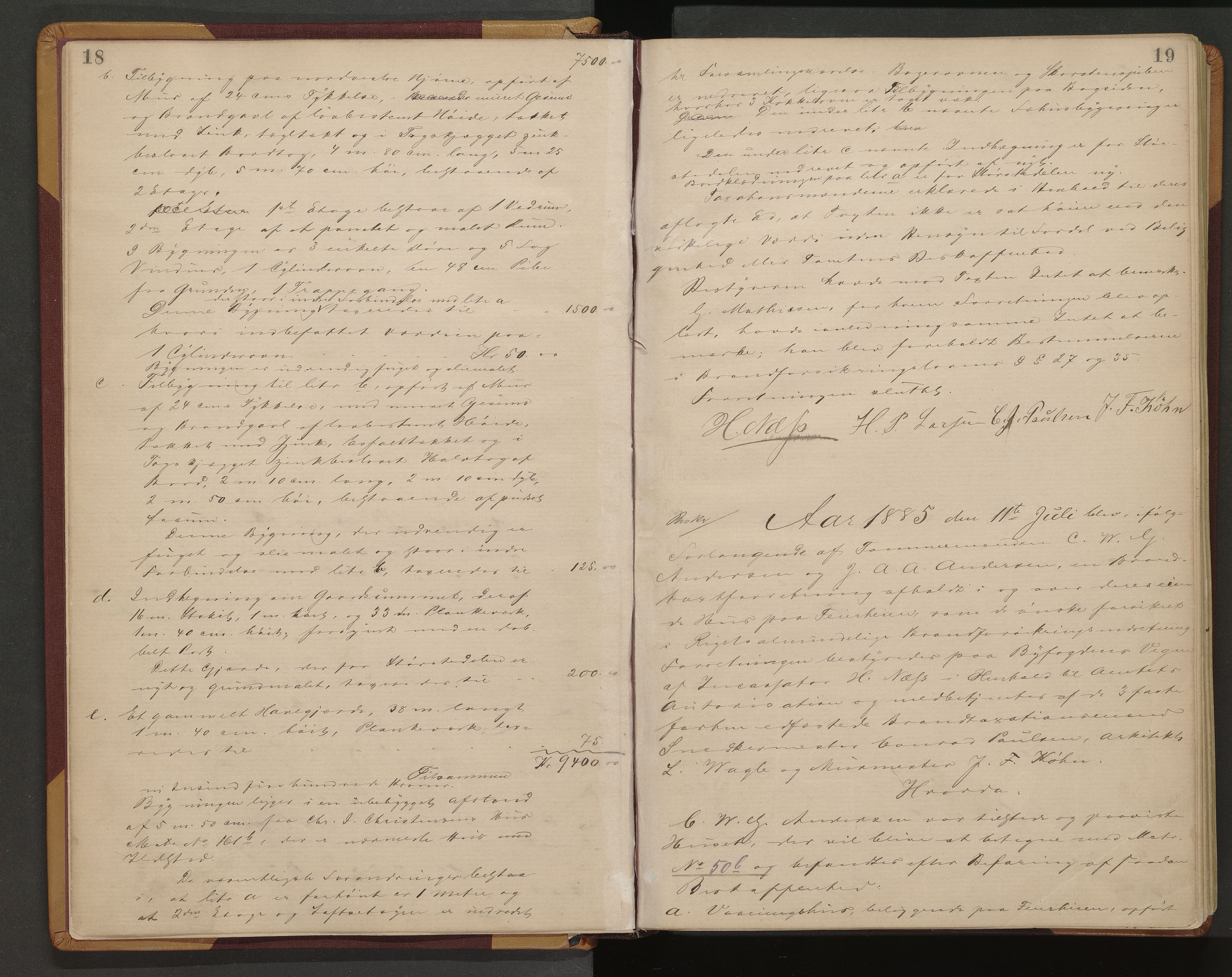 Norges Brannkasse Arendal, AV/SAK-2241-0002/F/Fa/L0021: Branntakstprotokoll nr. 19 med matrikkelnummerregister, 1884-1897